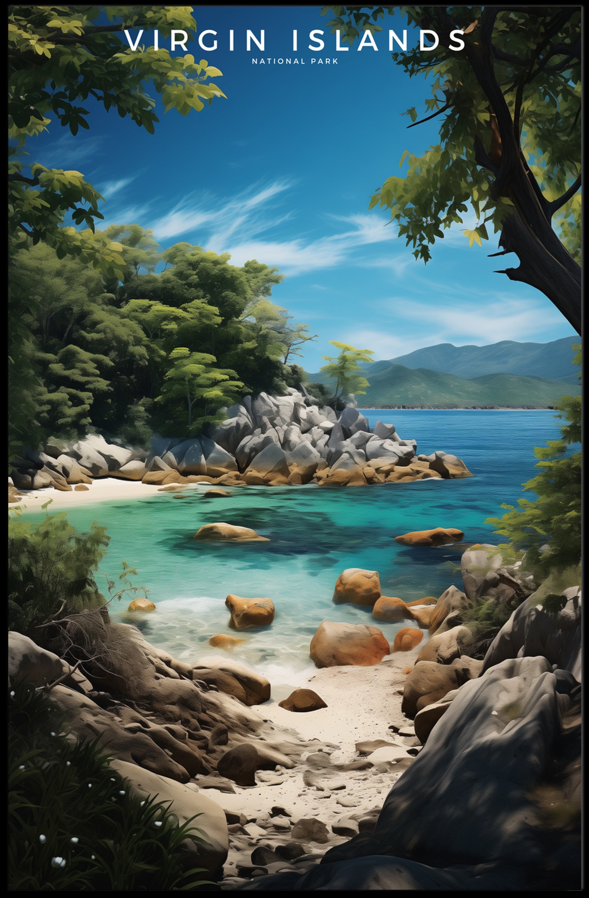 Virgin Islands National Park Travel Poster Print