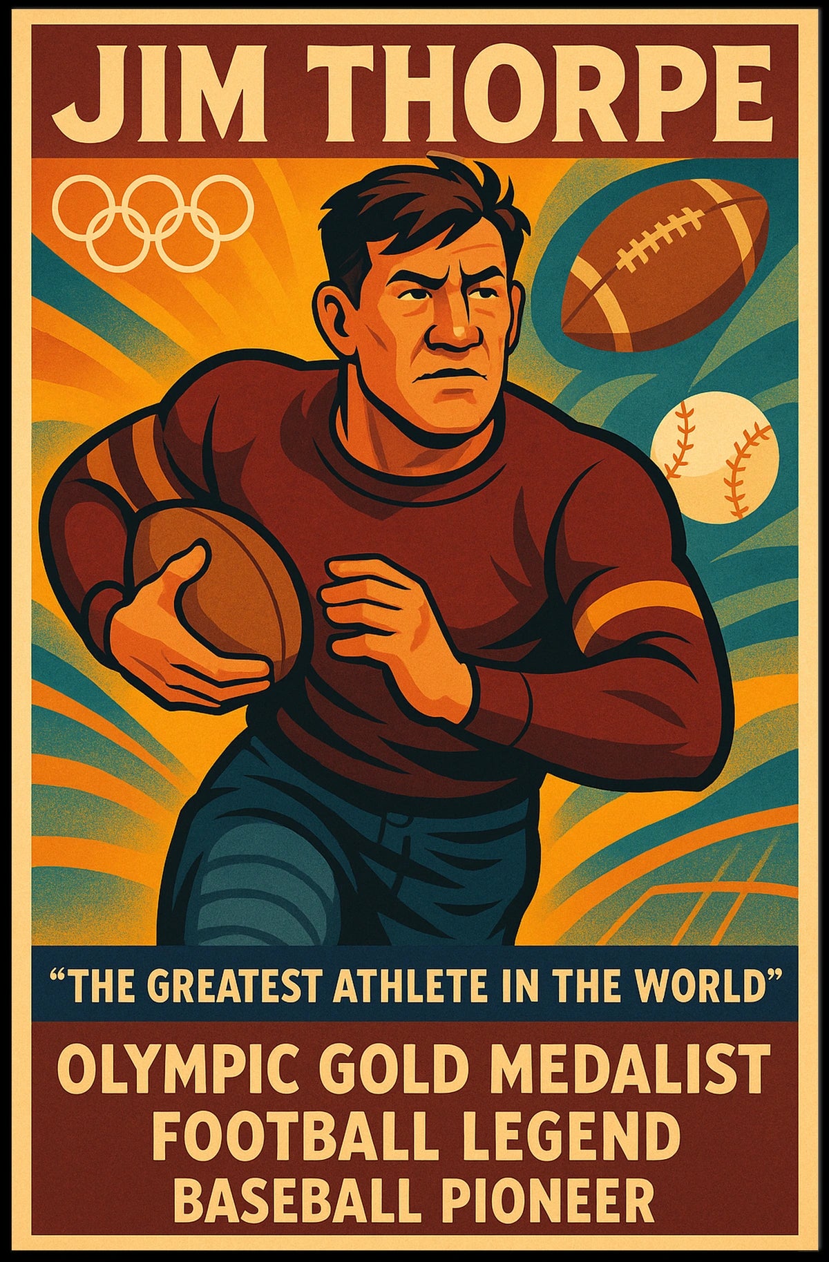 Celebrating Jim Thorpe A Legendary Athlete Jim Thorpe Poster