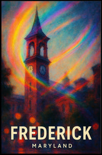 Iconic Frederick Maryland Vibrant Landmark Art Deco Realism Travel Dream Decor Poster