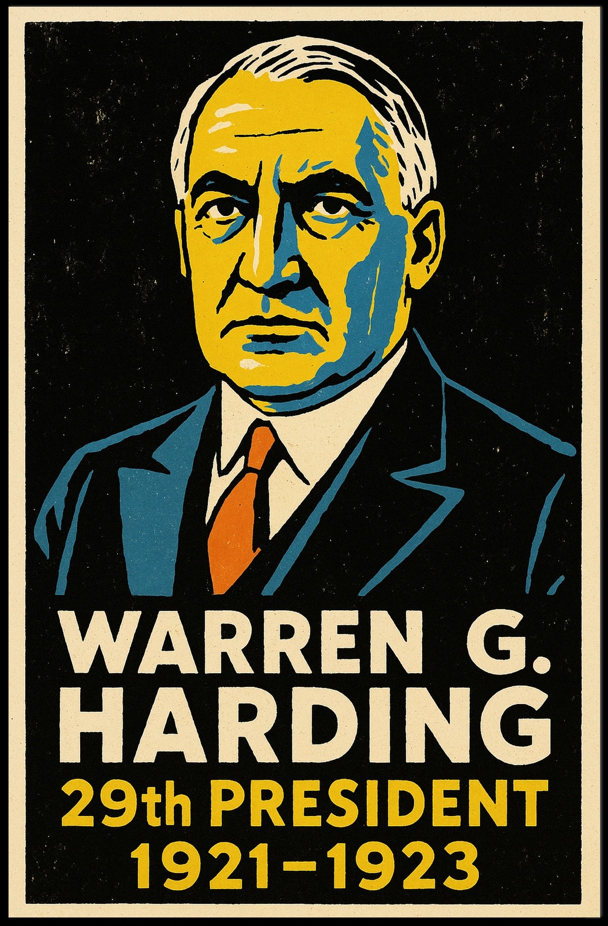 Warren G. Harding 29th President Poster