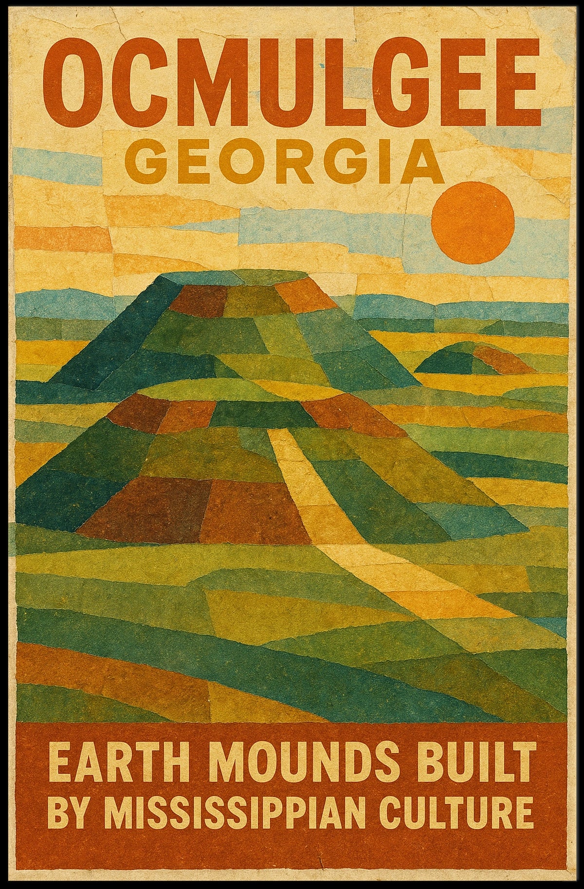 Ocmulgee Earth Mounds Poster