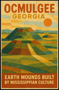 Ocmulgee Earth Mounds Poster