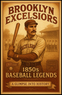 Brooklyn Excelsiors 1850s Baseball Legends Poster