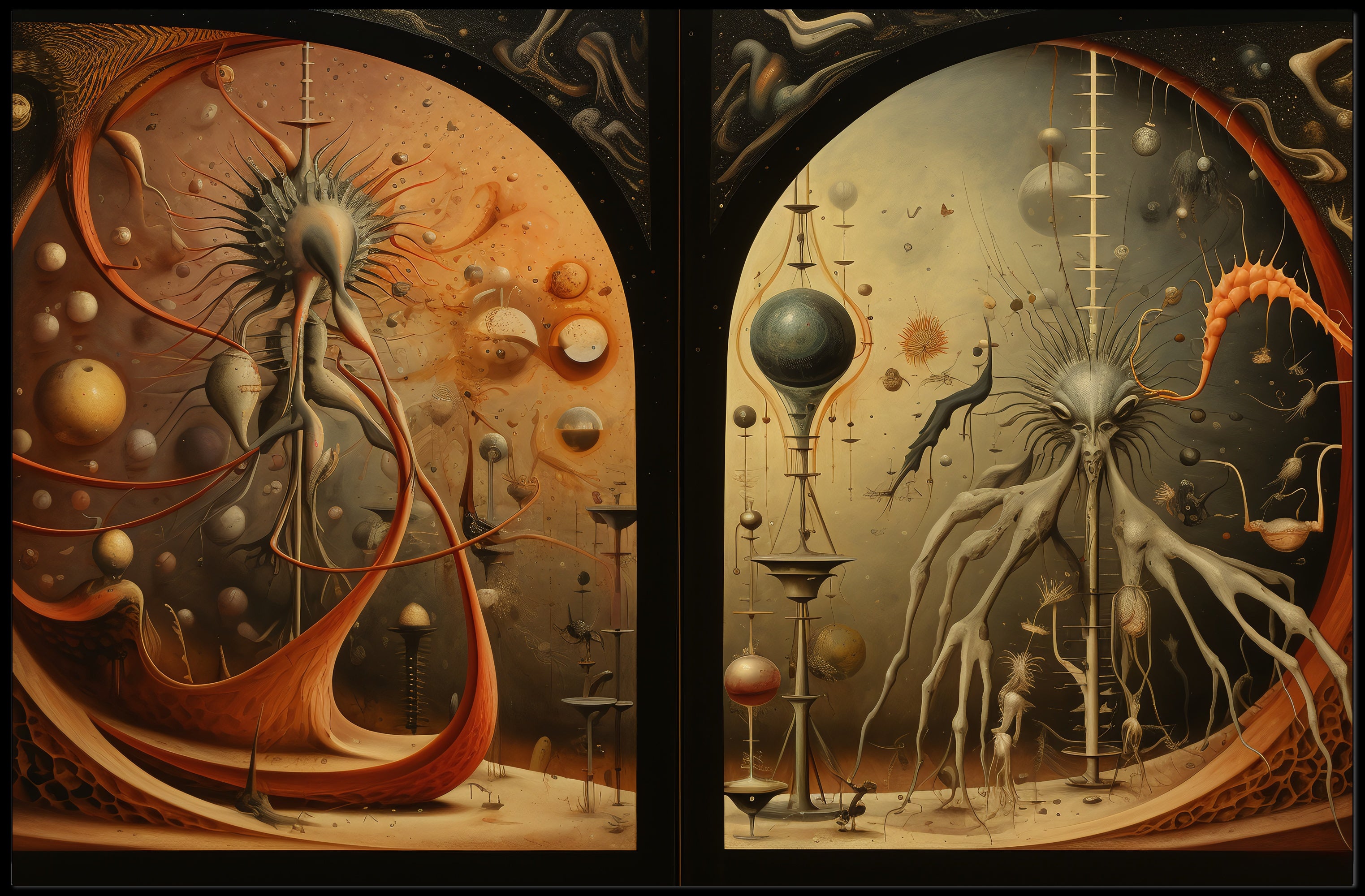 Surreal Alien Landscapes Futuristic Sci-Fi Poster