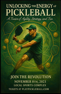 Unlocking the Energy of Pickleball Poster