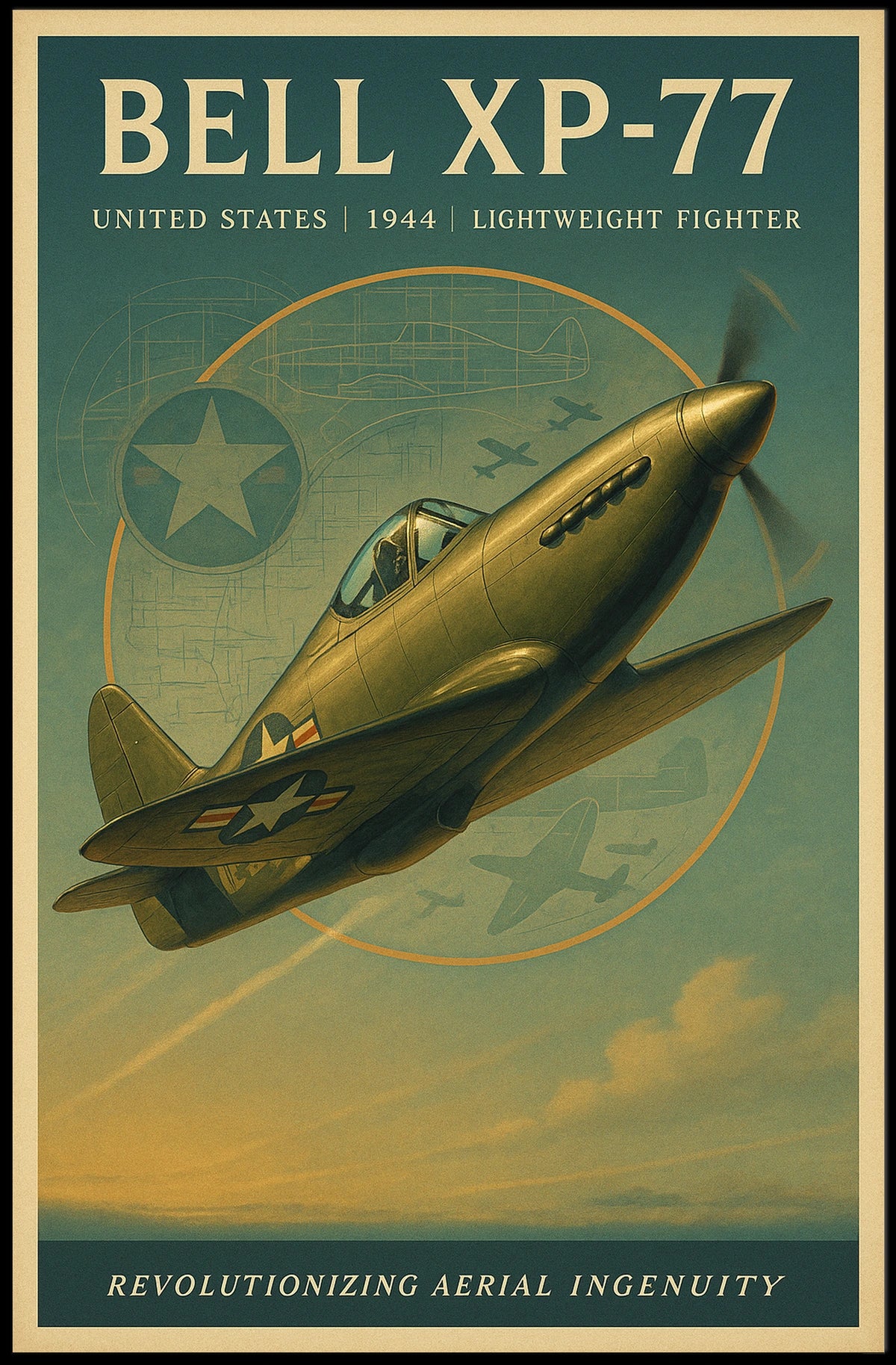 Bell XP-77 Lightweight Fighter Poster