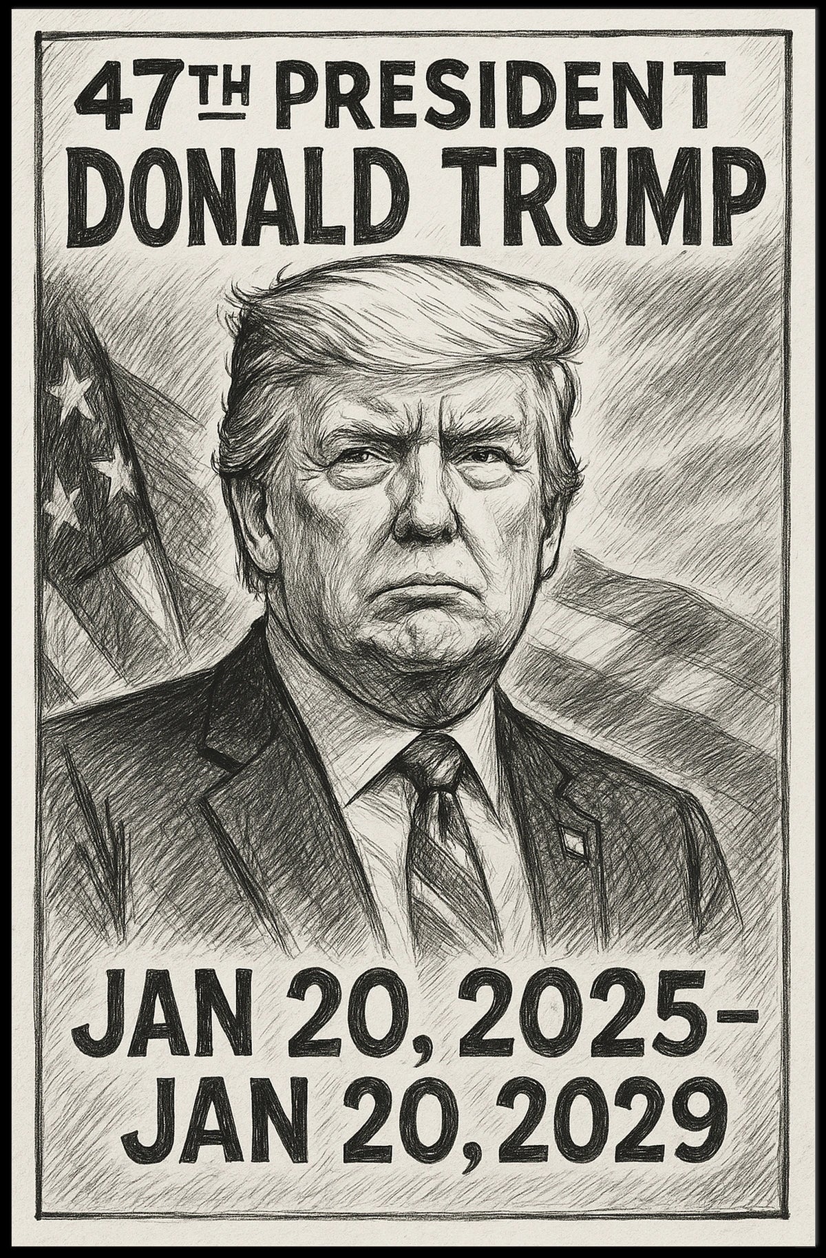 Donald Trump 47th President Poster