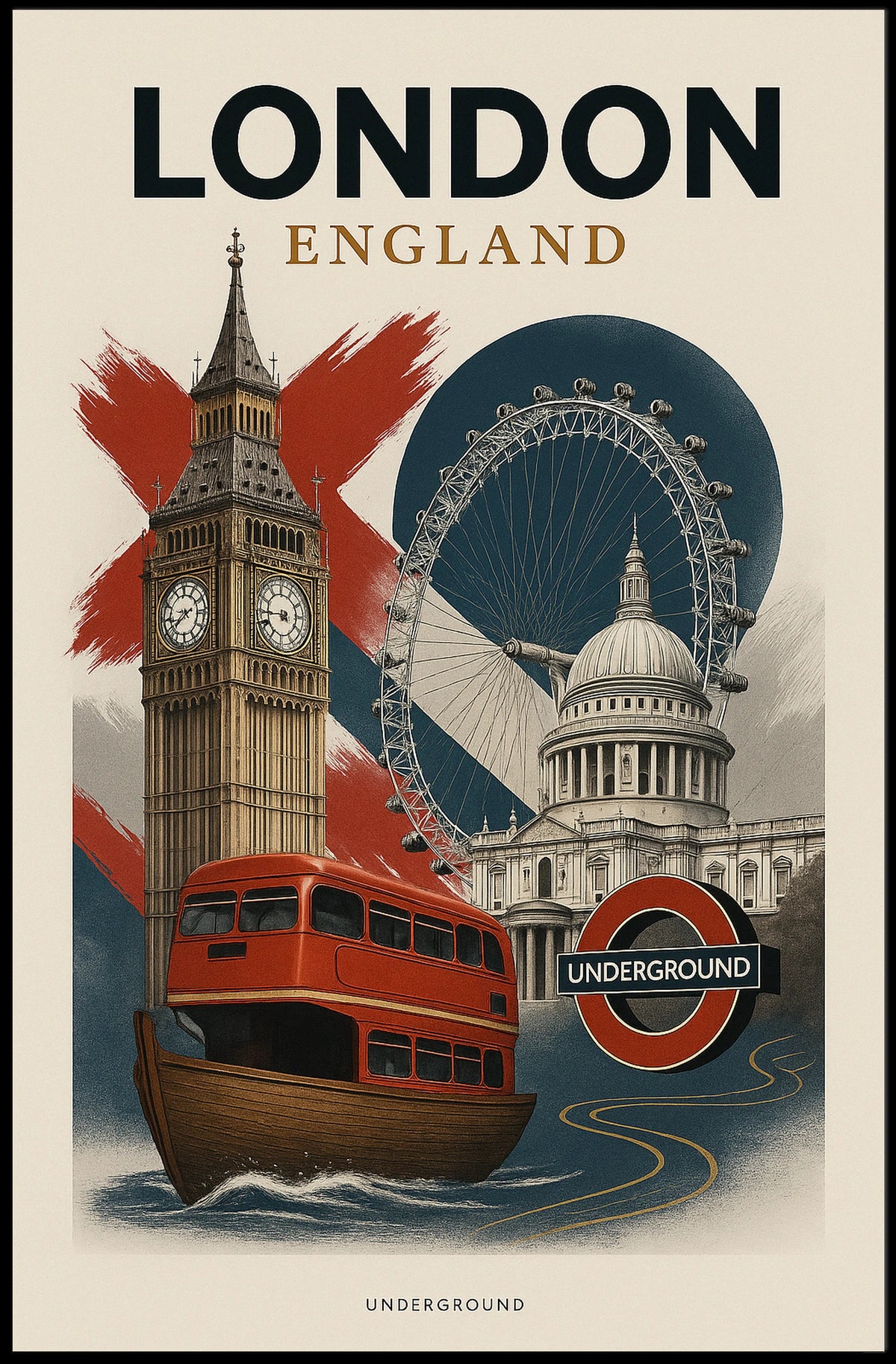 Discover London Poster
