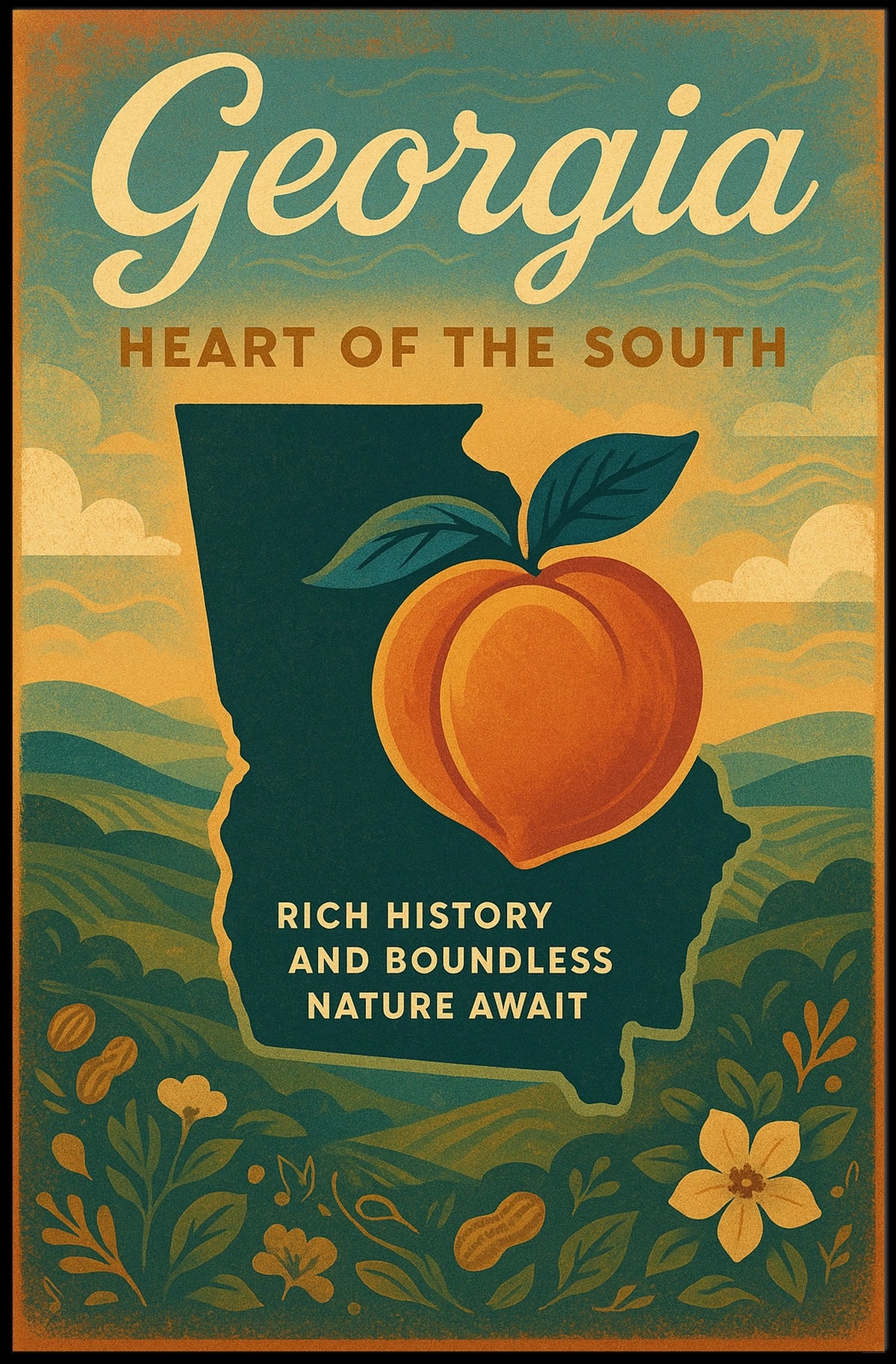 Georgia Heart Of The South Poster