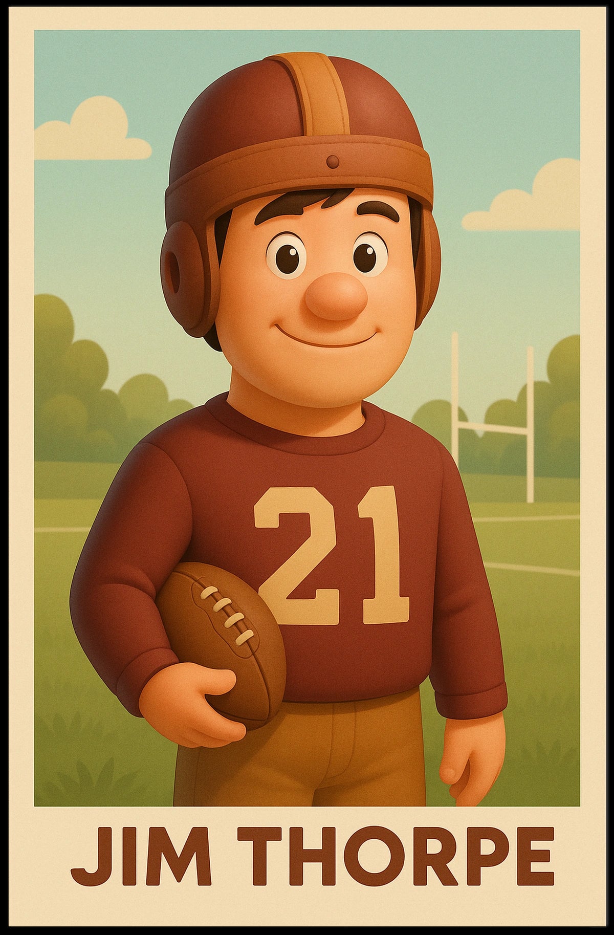 Jim Thorpe Legendary Athlete Poster