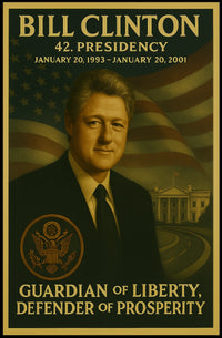 President Bill Clinton Commemorative Historical or Presidential Poster