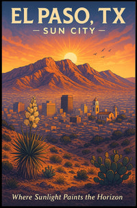 El Paso, TX Sun City Poster