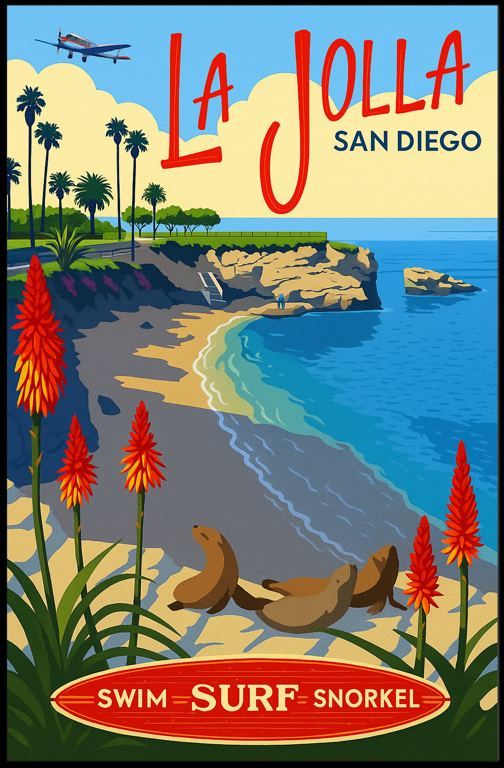 La Jolla San Diego Poster PosterGoat
