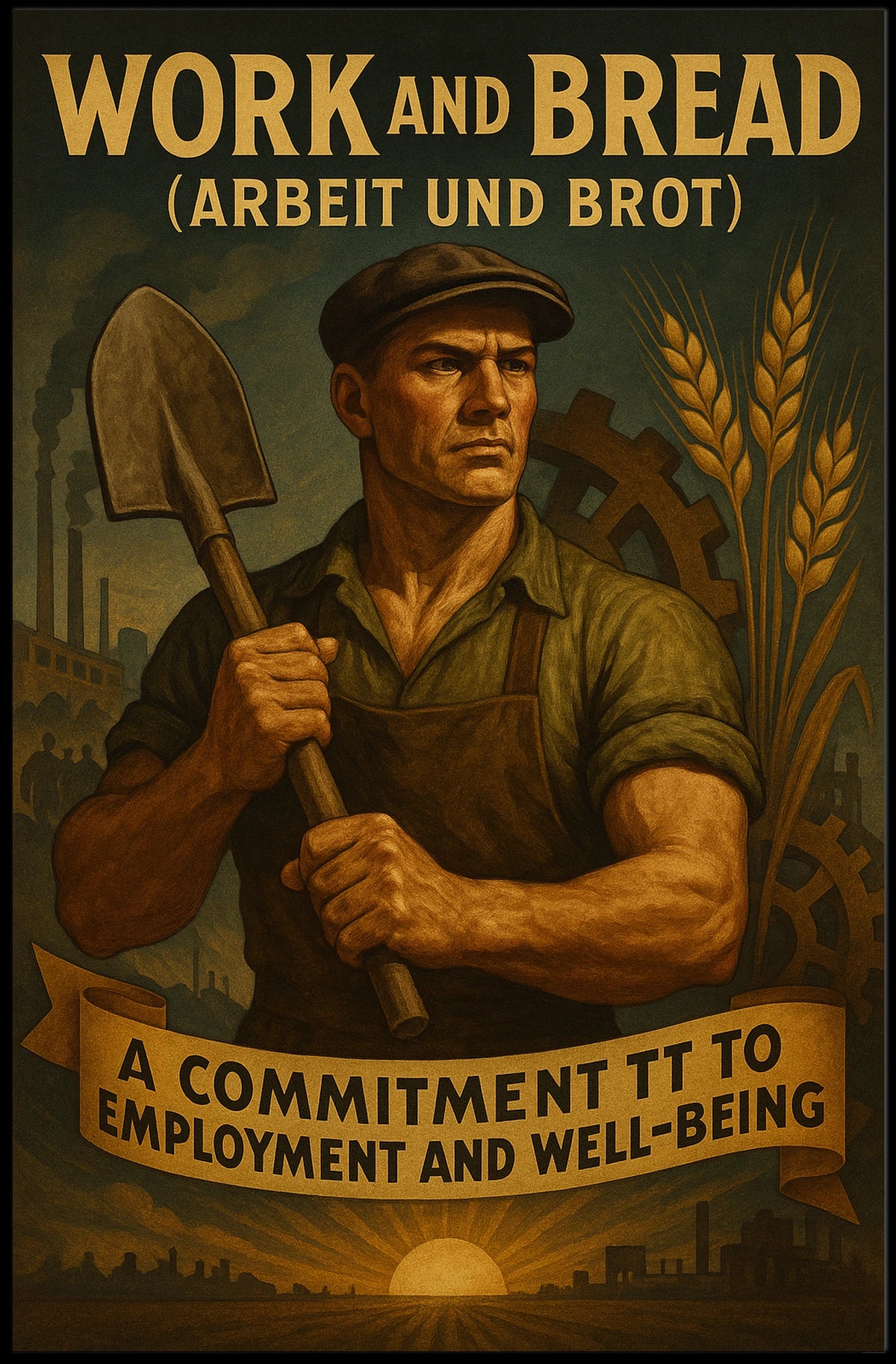 Work And Bread Poster