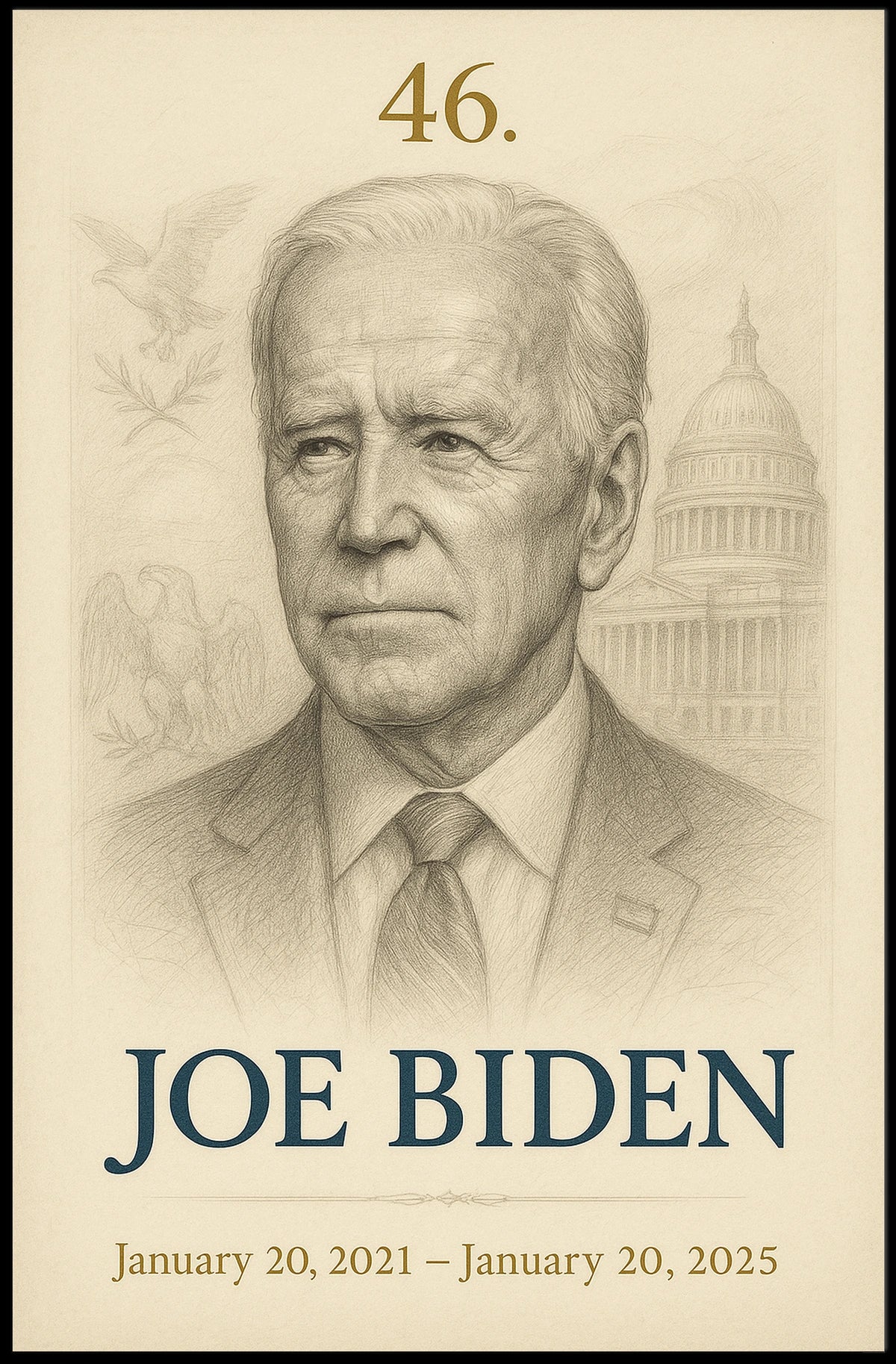 Joe Biden 46Th President Poster