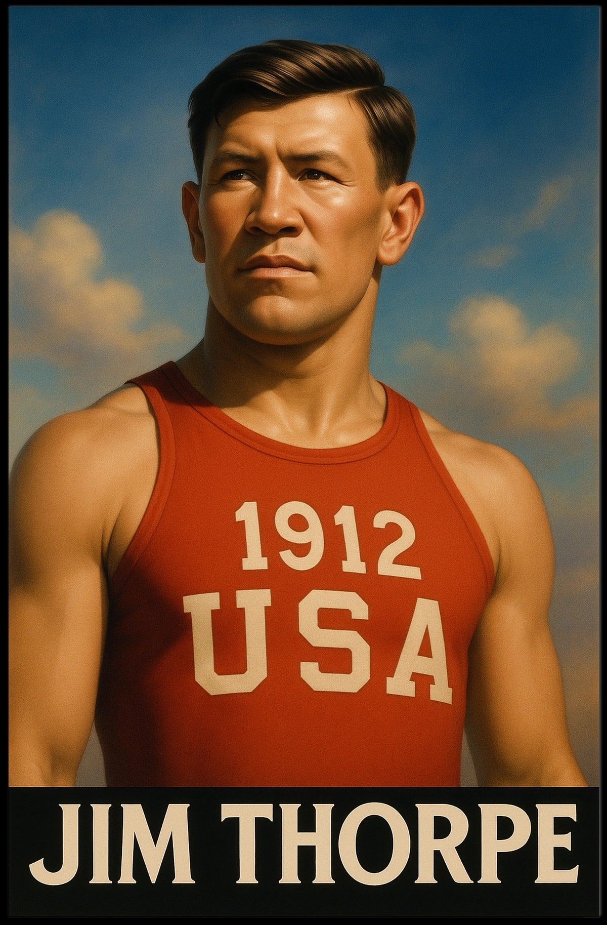 Jim Thorpe Iconic Athlete Poster