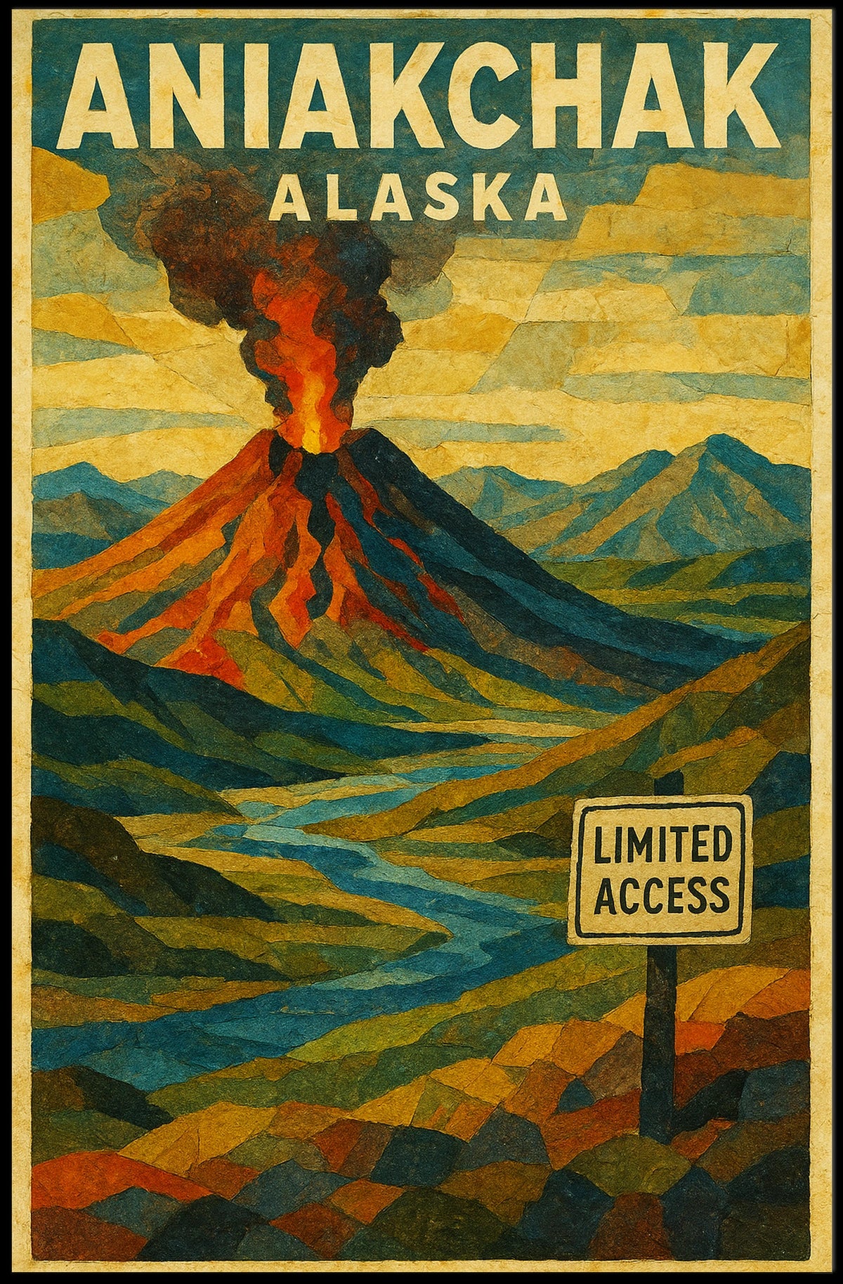 Aniakchak, Alaska Limited Access Poster