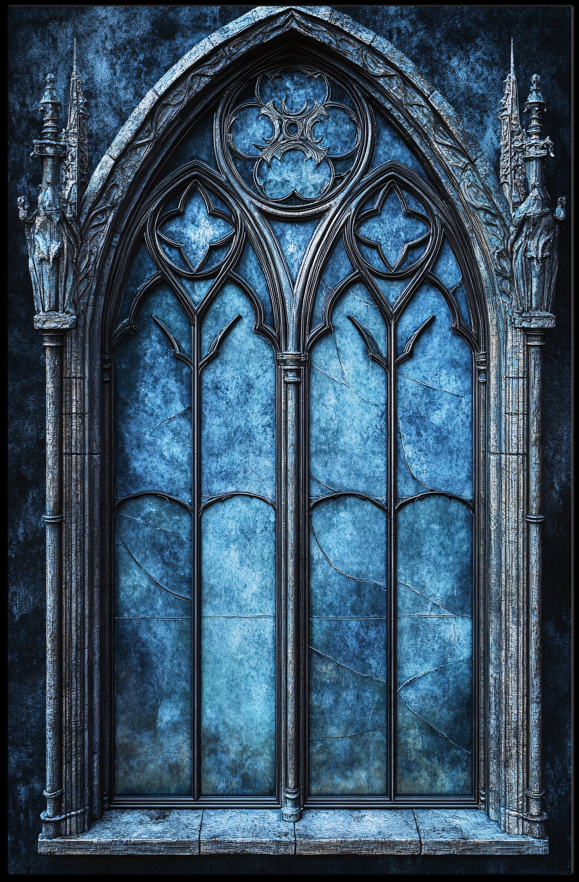 Gothic Window Elegance Poster