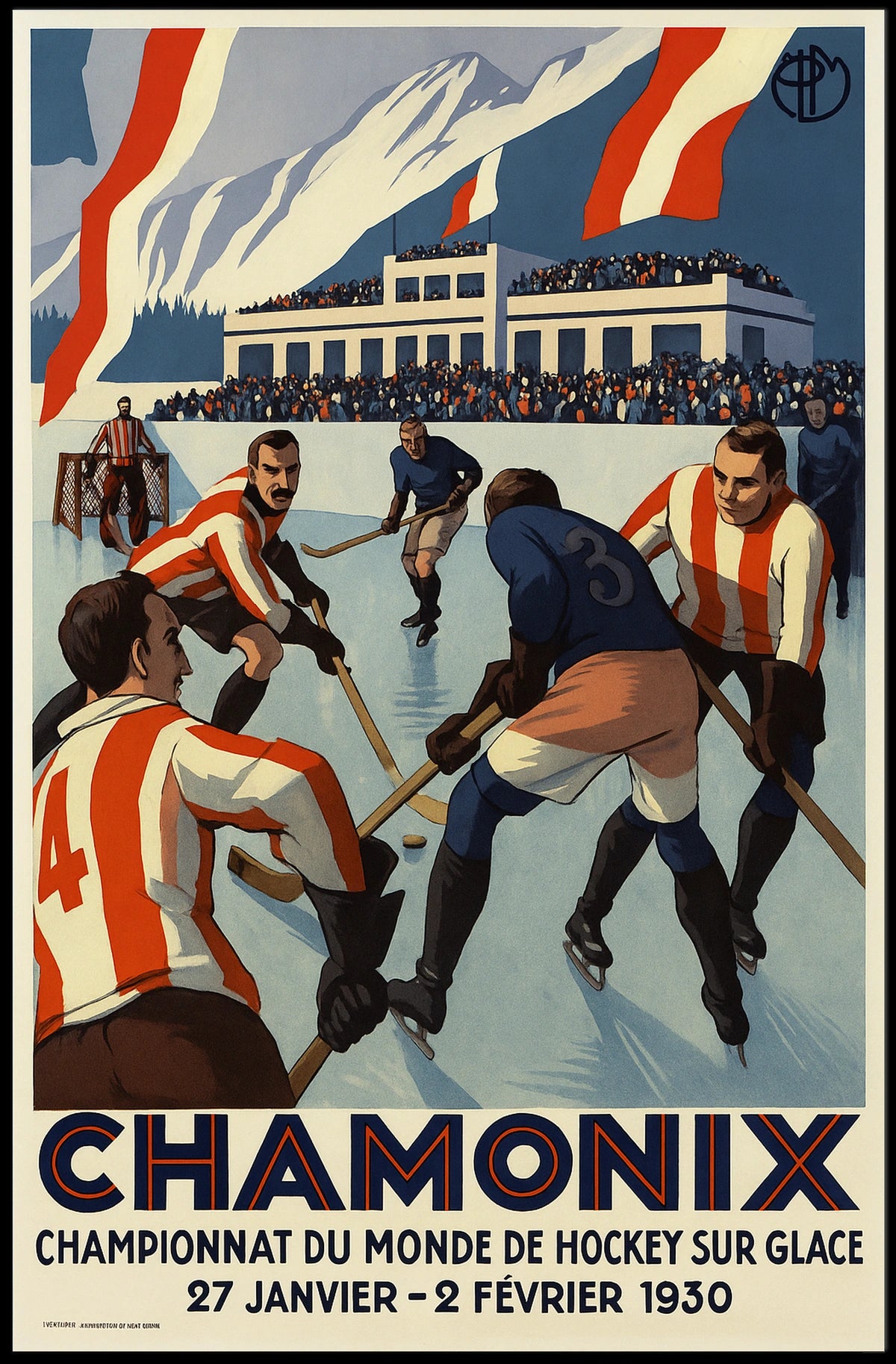 Chamonix Ice Hockey World Championship Poster