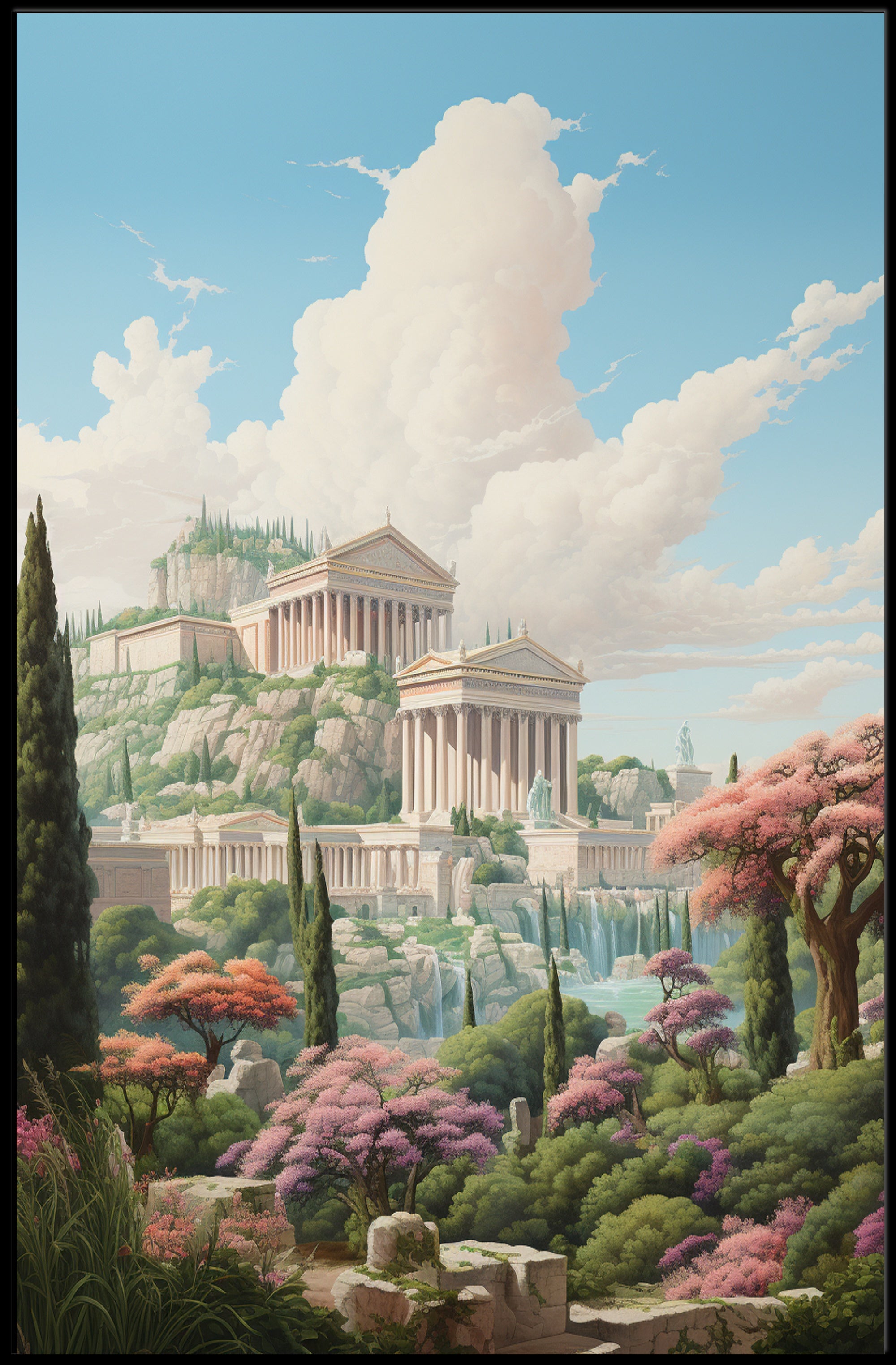 Ancient Elegance Neoclassical Art Cultural Heritage Poster