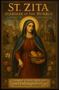St. Zita's Humble Service Religious Heritage Poster PosterGoat