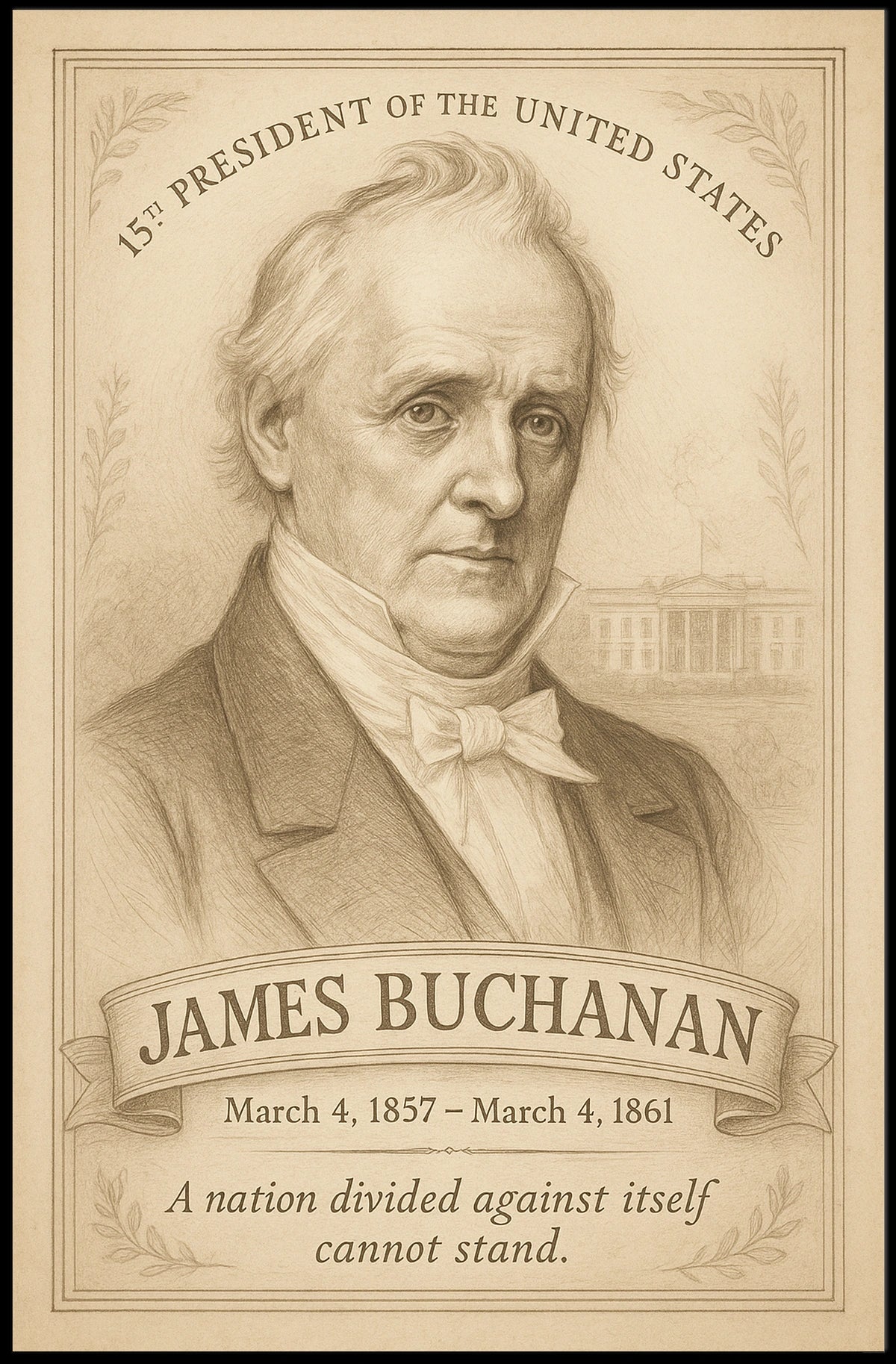 James Buchanan 15Th President Poster