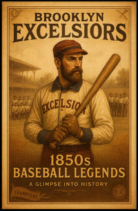 Brooklyn Excelsiors 1850s Baseball Legends Poster