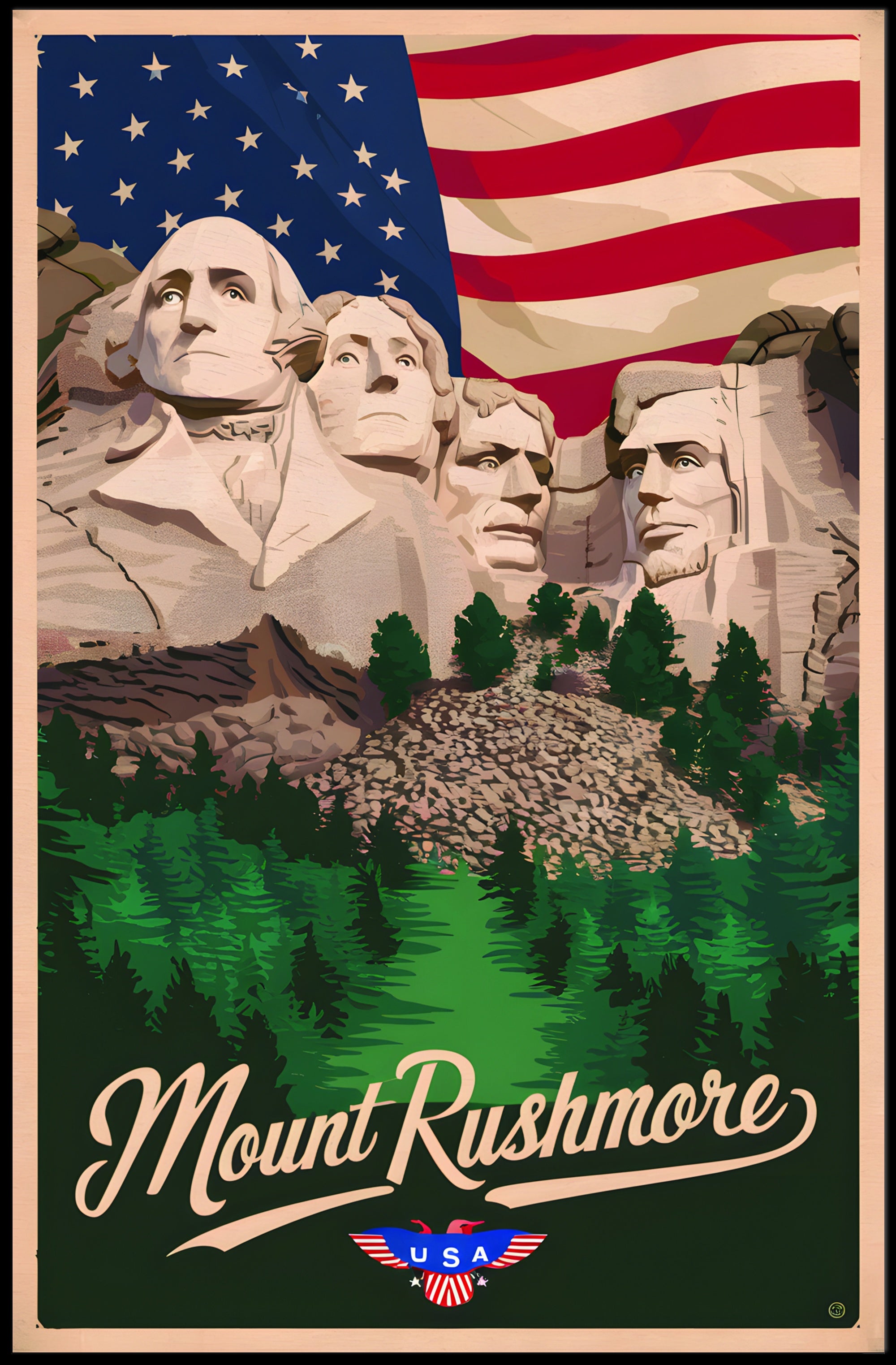 Mount Rushmore Tribute Poster