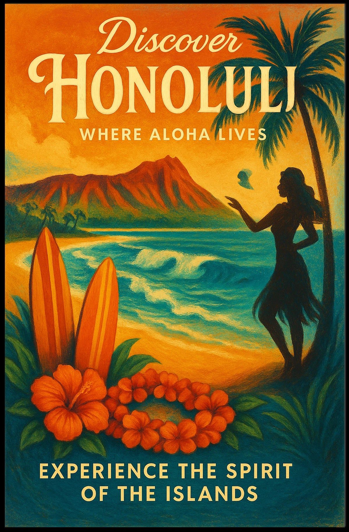 Discover Honolulu Experience The Poster
