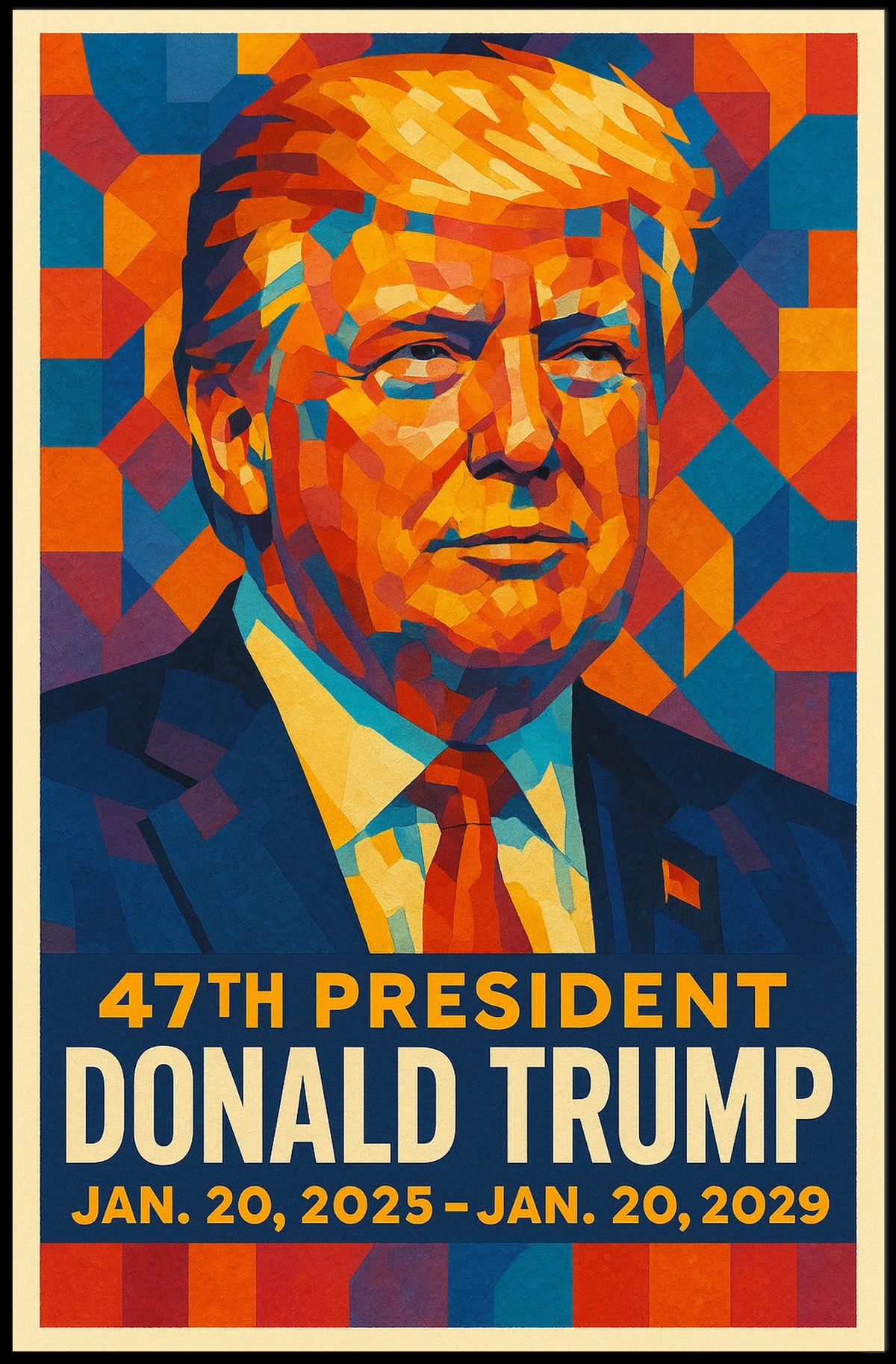 Donald Trump 47th President Poster