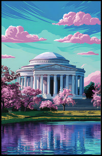 Serene Spring at the Monument Poster