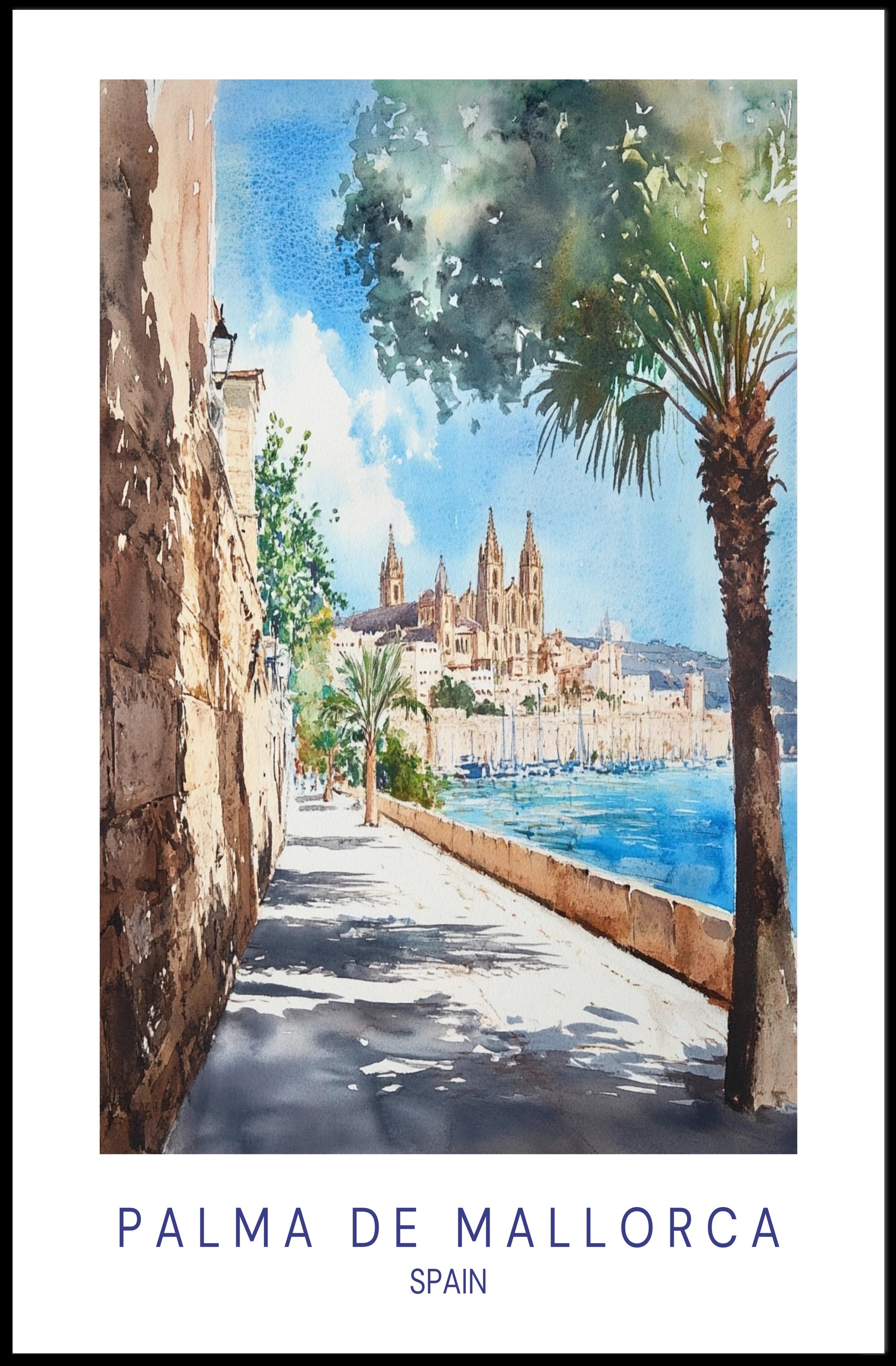 Scenic View of Palma de Mallorca Poster PosterGoat