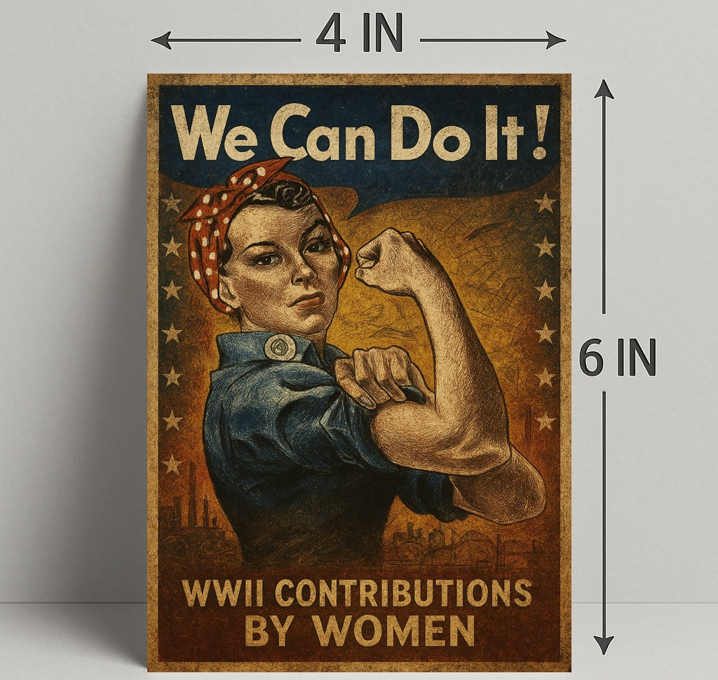 Empowering Women WWII Icon Propaganda Poster
