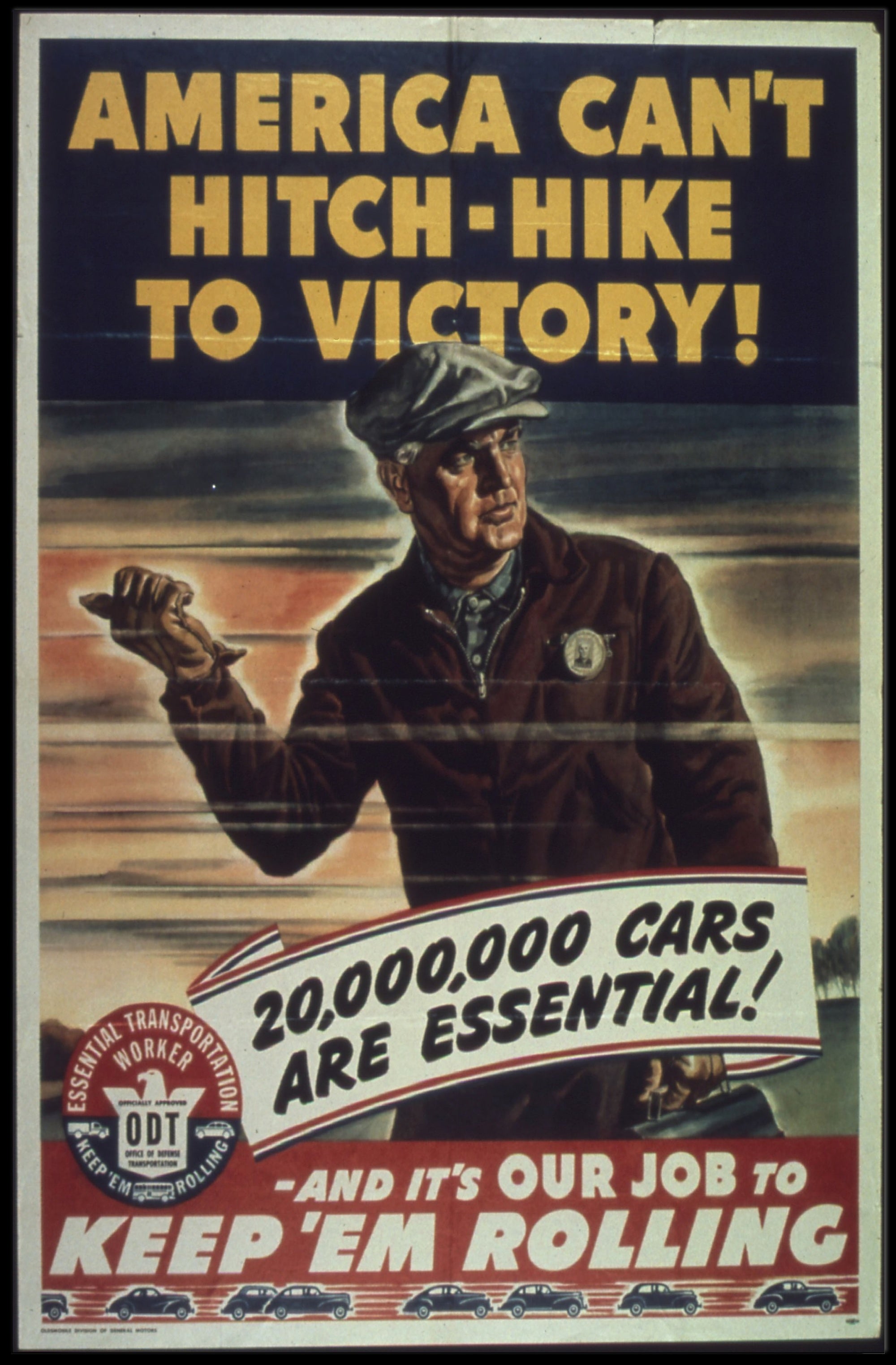 World War II Transportation Support WWII Poster