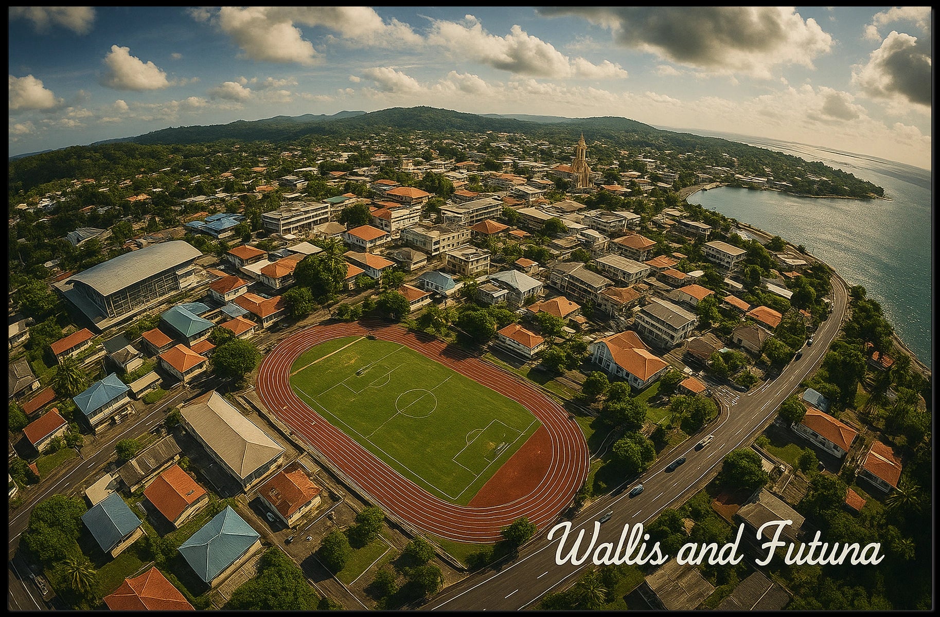 Wallis and Futuna Aerial View Poster