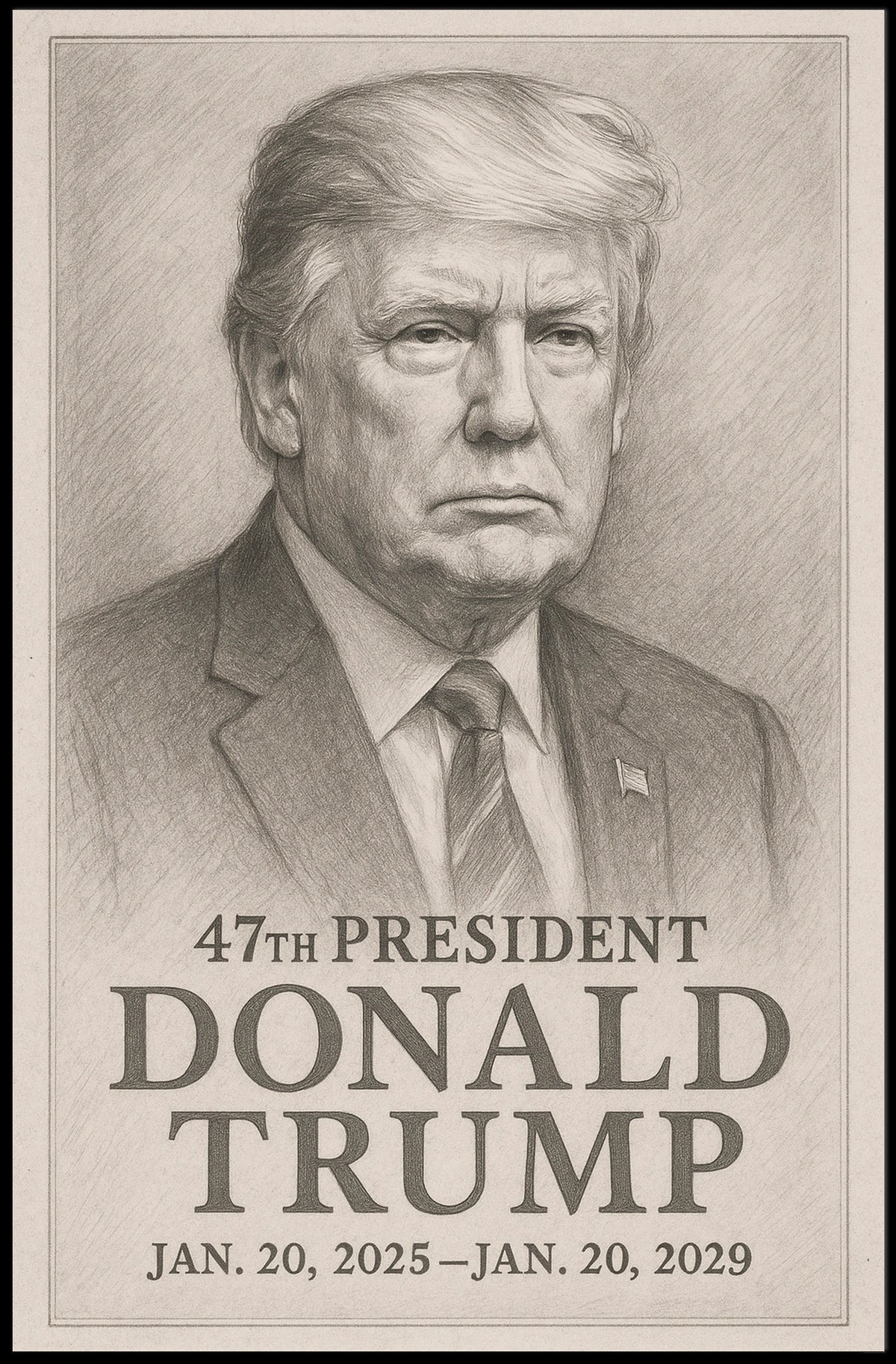 Donald Trump 47th President Poster
