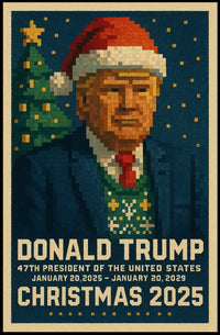 Pixelated Festive Style Art: Pop Culture Poster