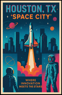 Space City Houston, TX Poster