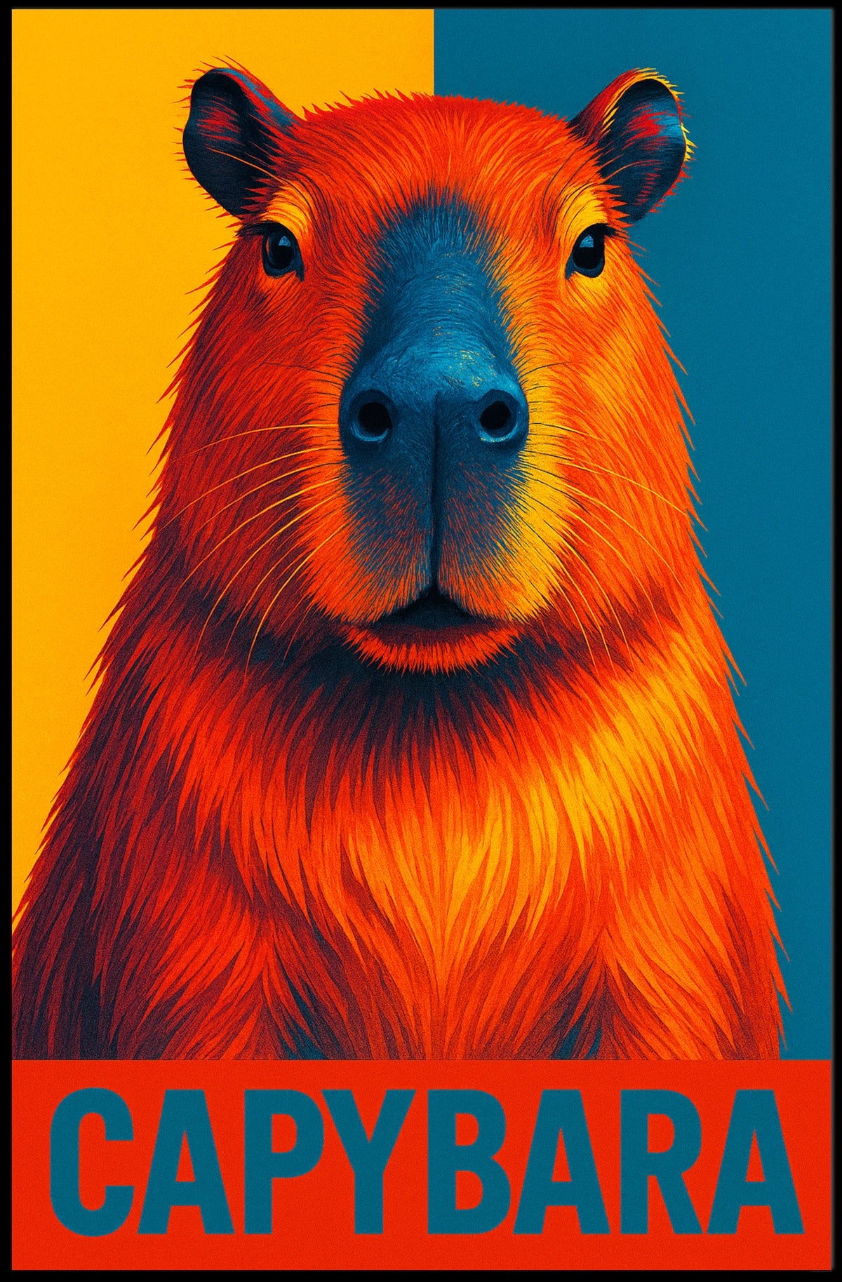 Capybara Art Poster