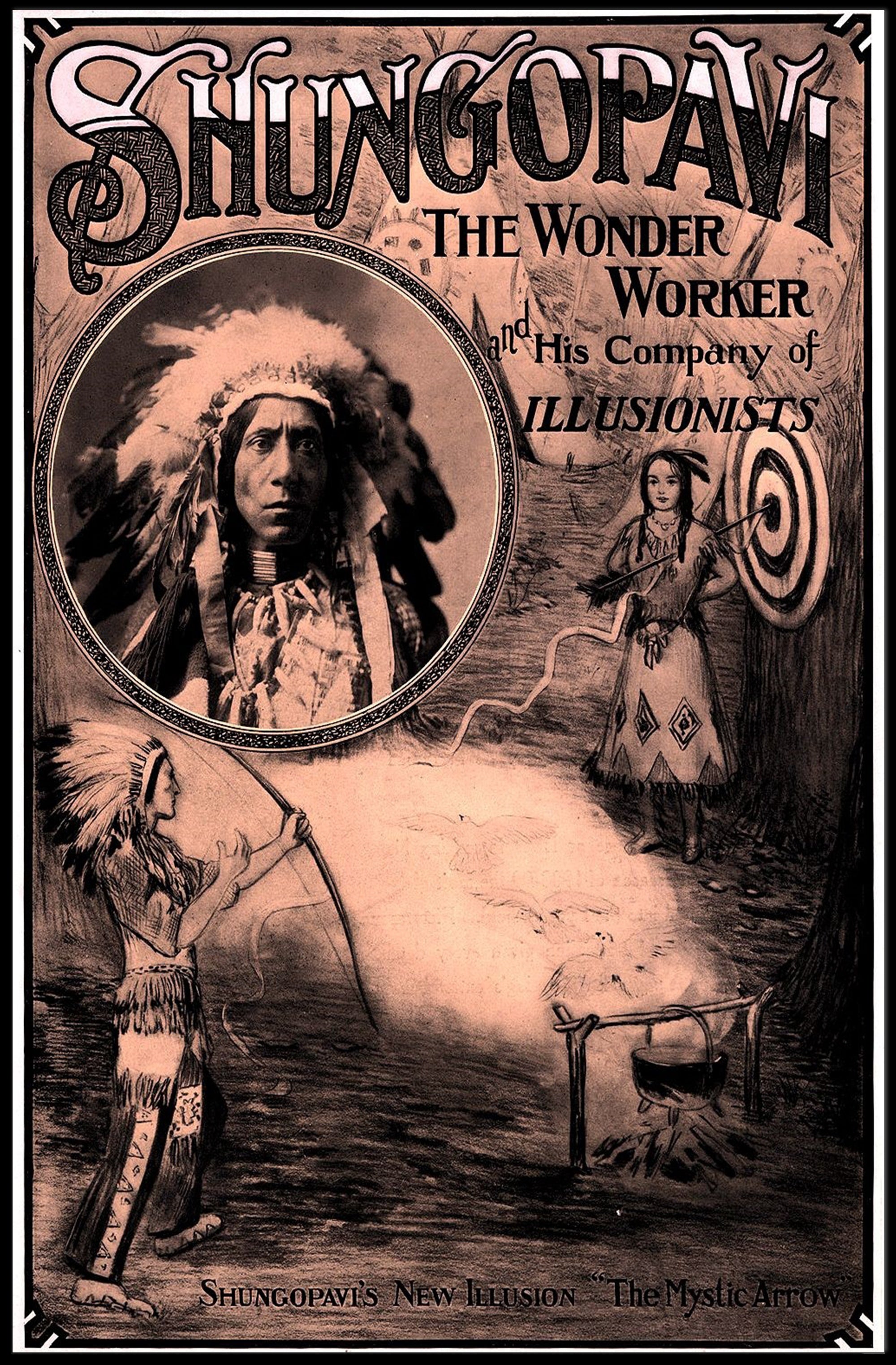 Mystical Native American Magic Show Cultural Heritage Poster