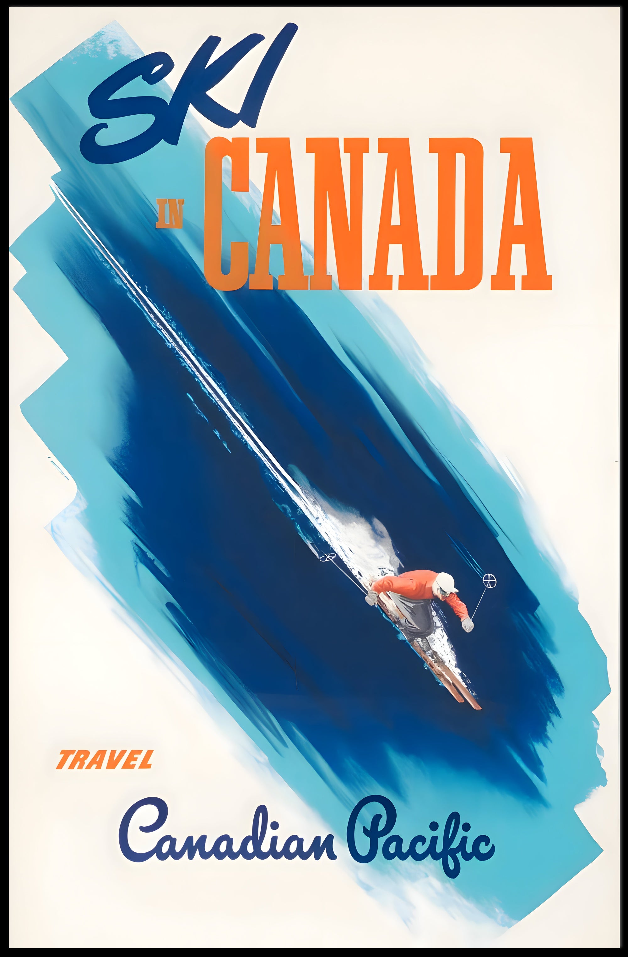Vintage Canadian Ski Adventure Travel Poster PosterGoat