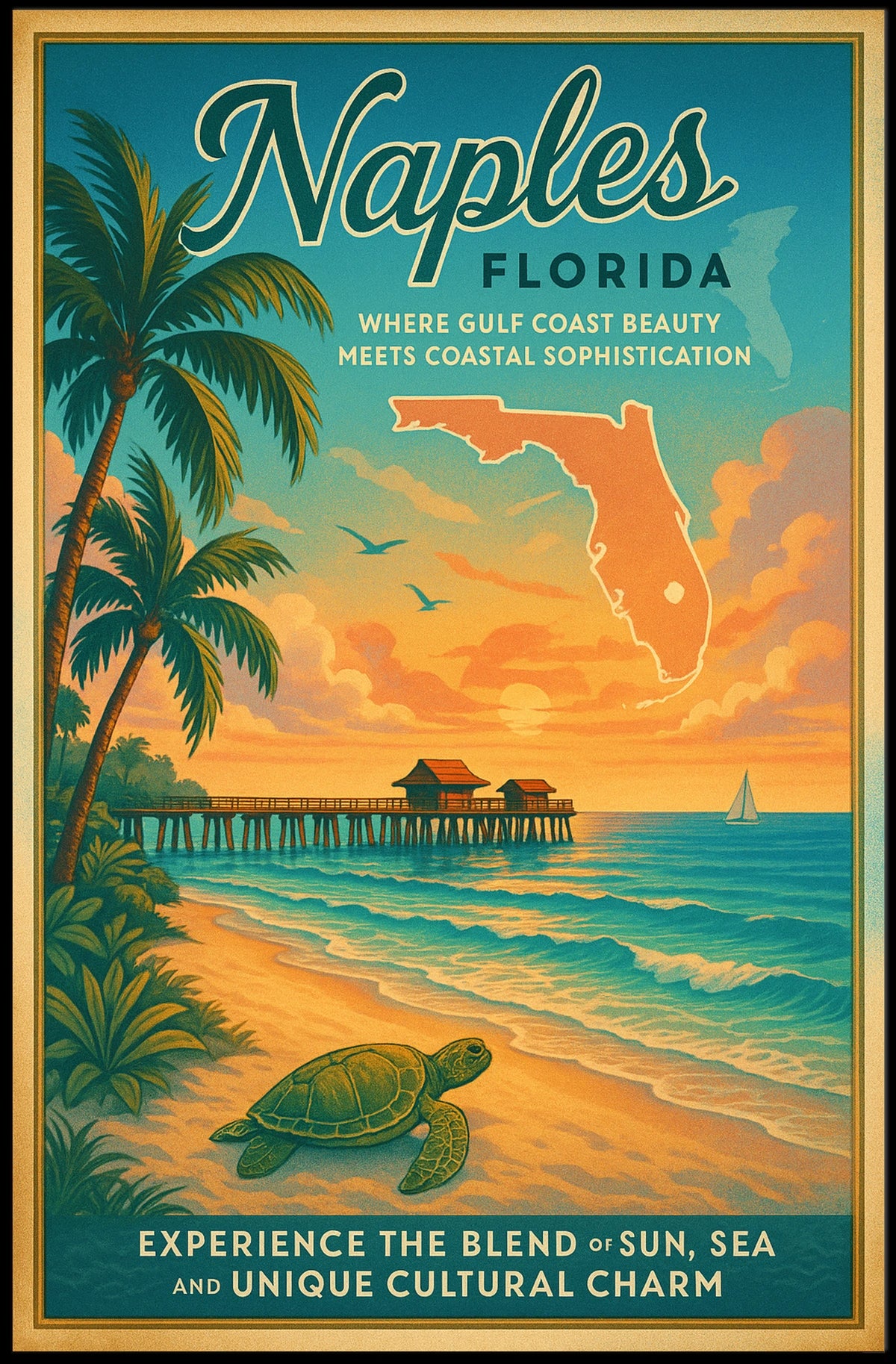 Discover Naples, Florida Poster