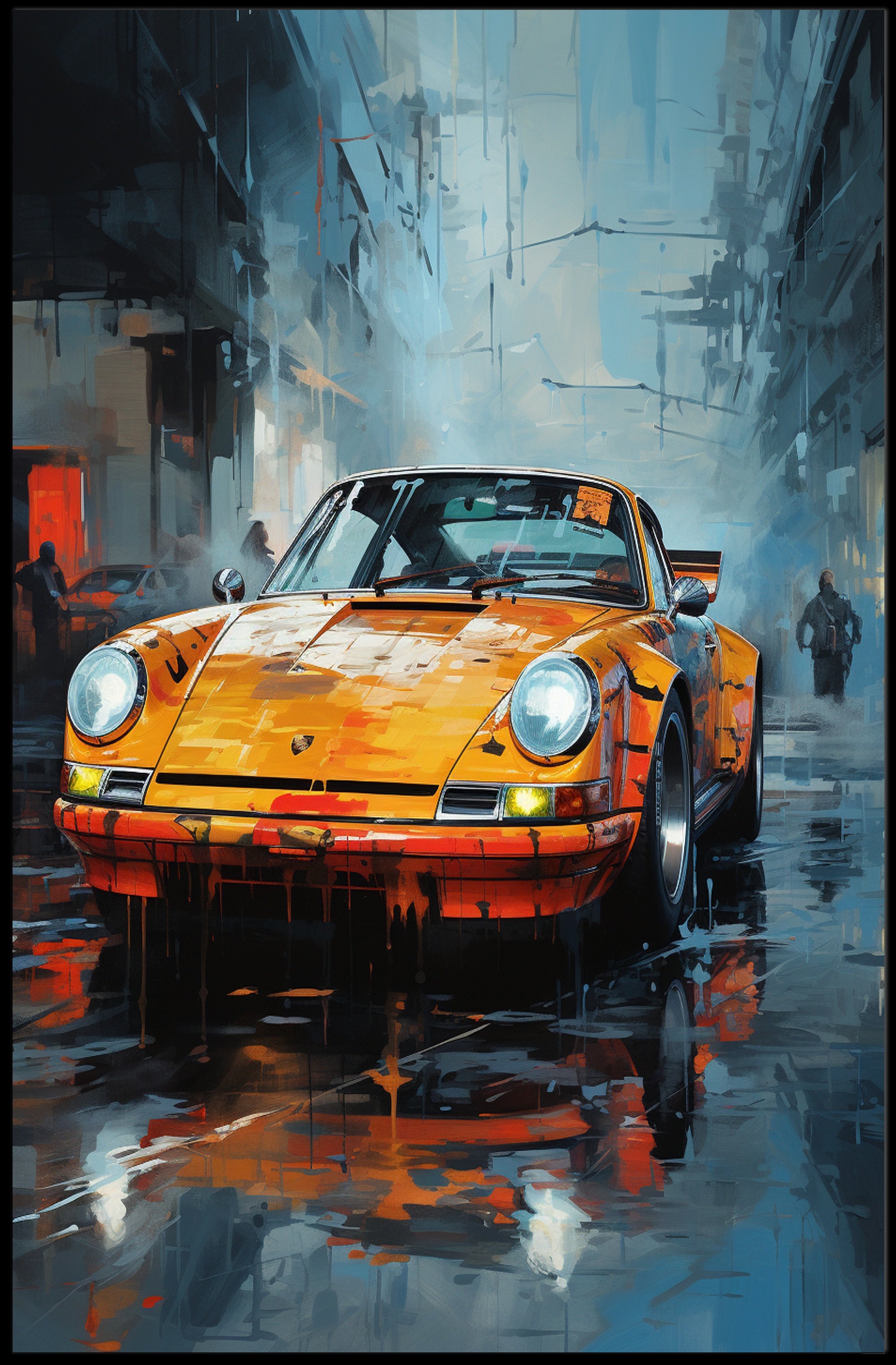 Urban Elegance Classic Car Art Poster PosterGoat