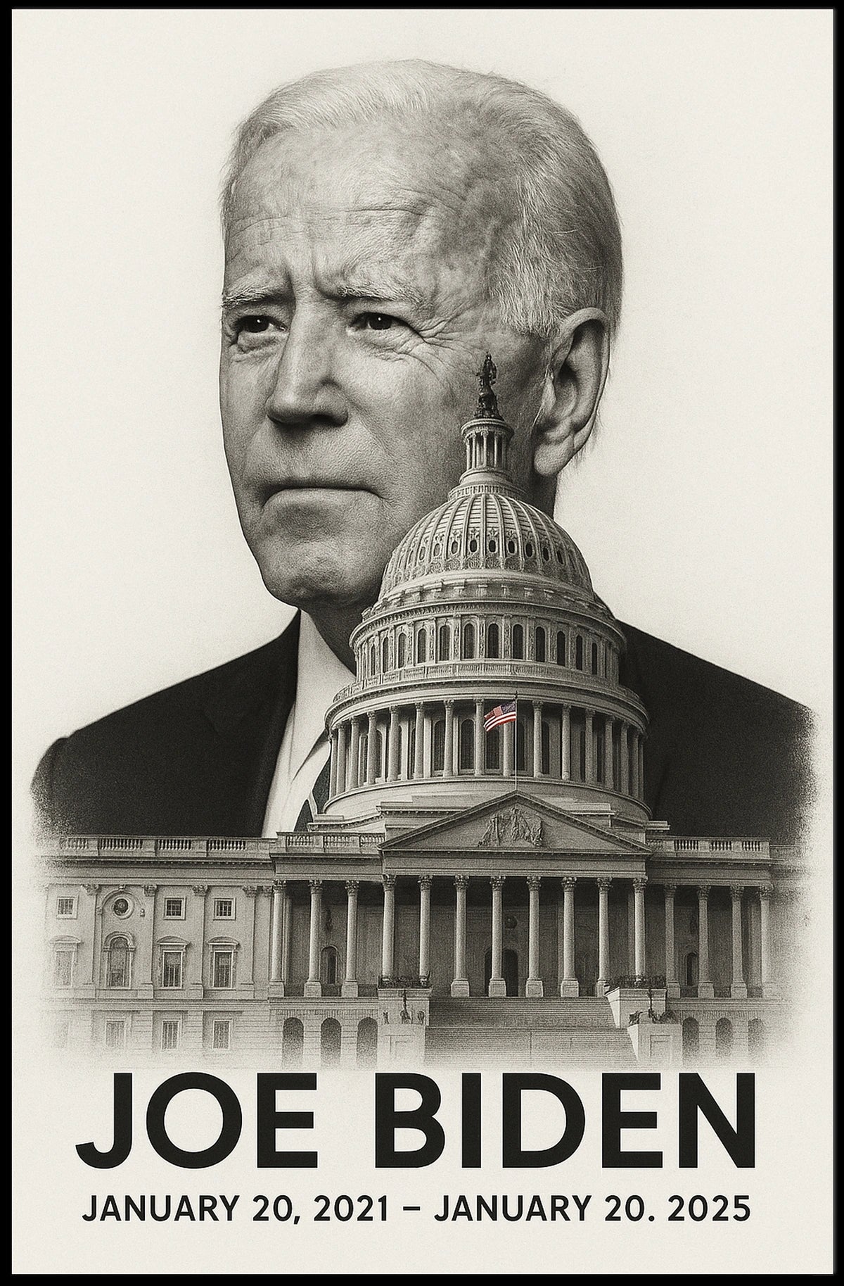 Joe Biden 46th President of the United States Reflections Poster