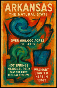 Arkansas The Natural State Poster