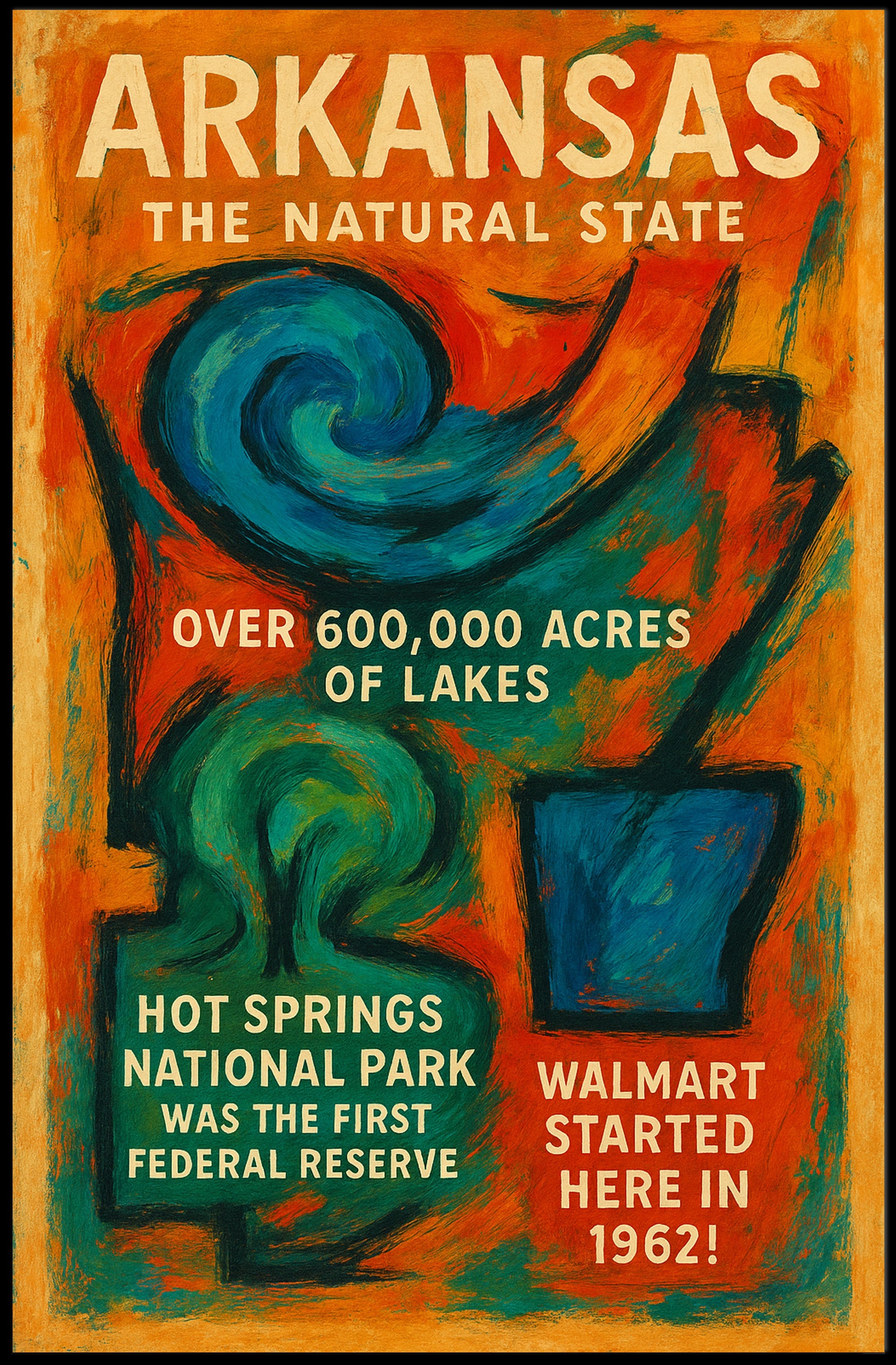 Arkansas The Natural State Poster