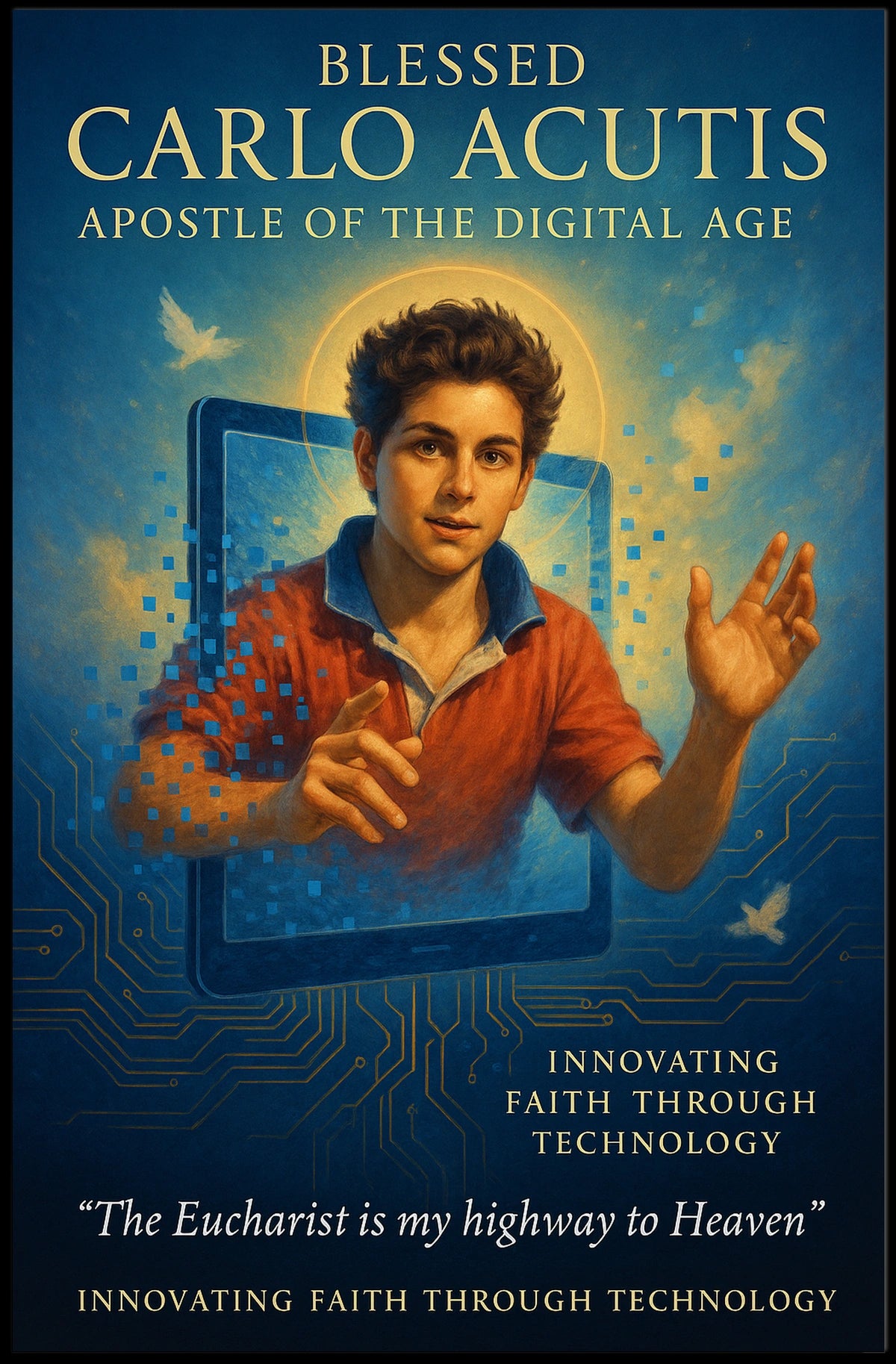 Blessed Carlo Acutis Apostle of the Digital Age Poster