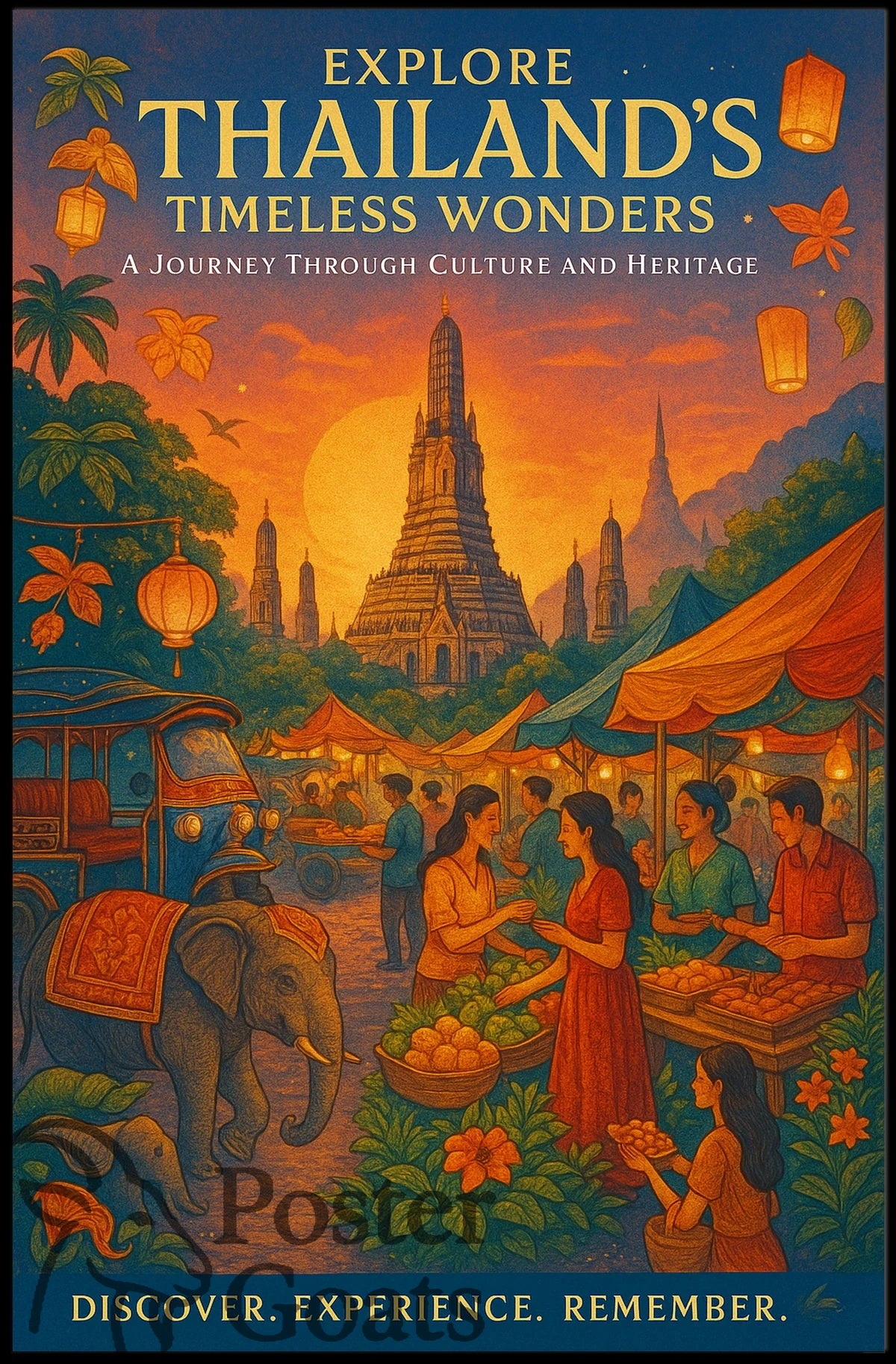 Thailand's Timeless Wonders Travel Poster