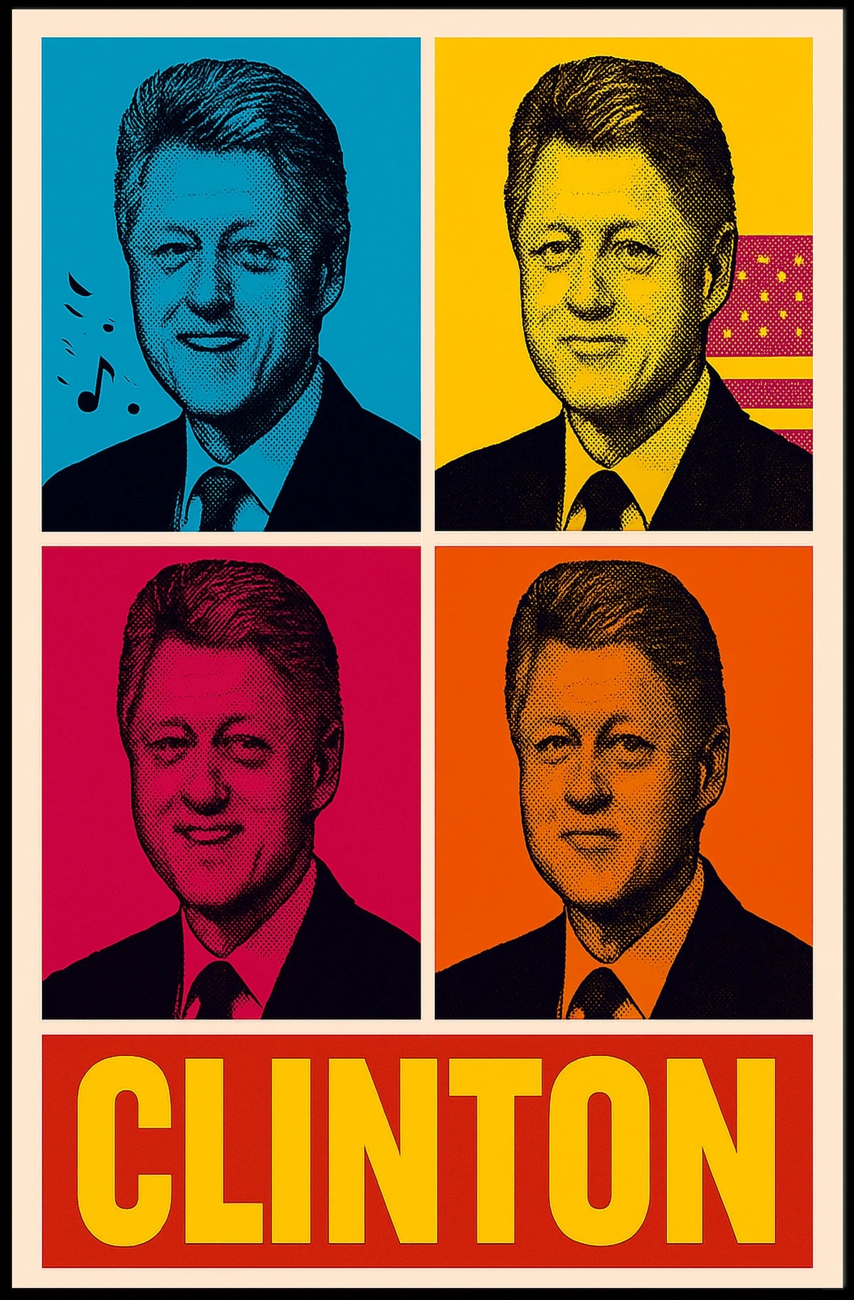 Clinton Pop Art Poster