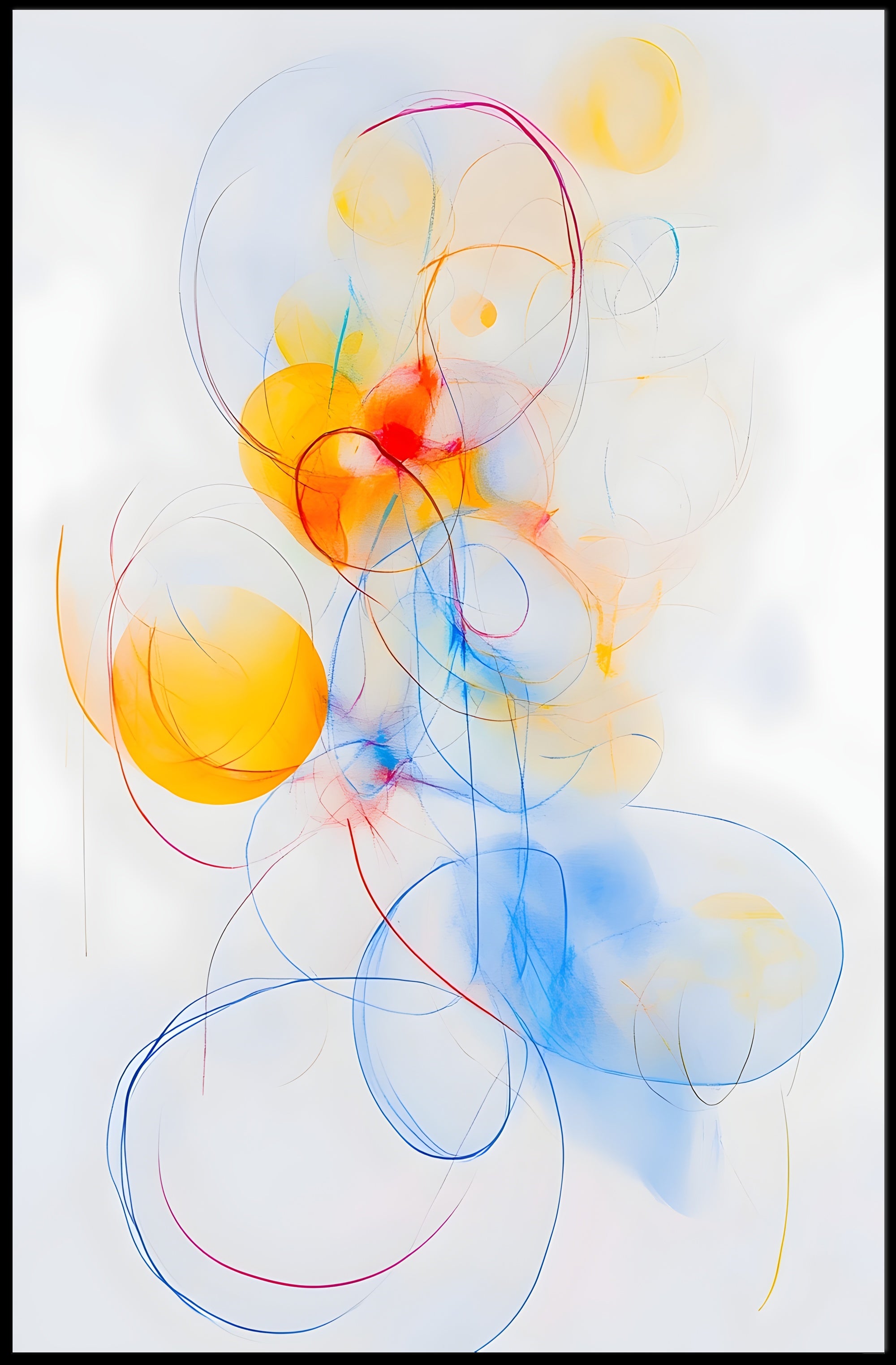 Abstract Whirl Poster Modern Abstract Wall Art